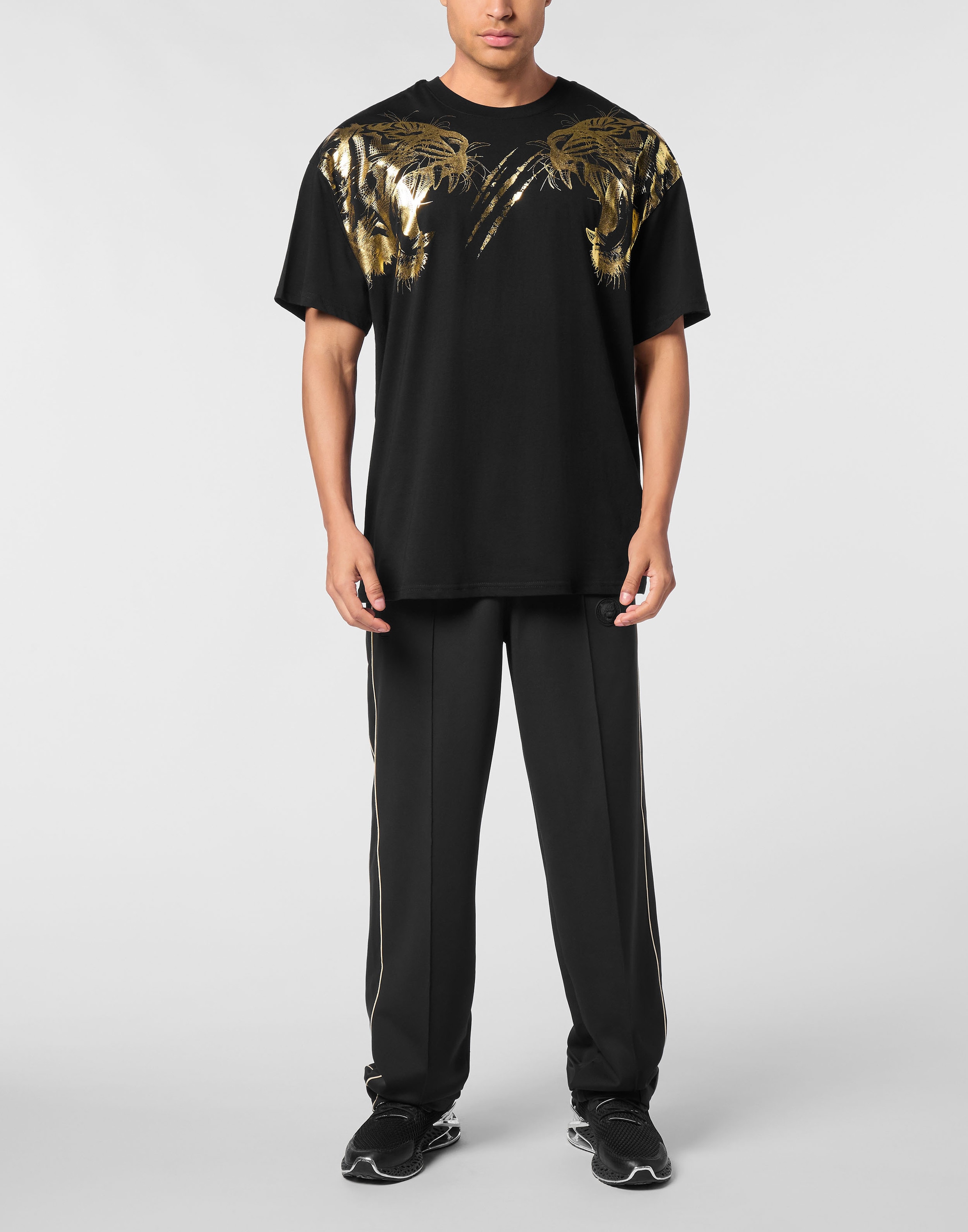 PLEIN SPORT T-Shirt »Cotton Round Neck T-Shirt Tiger Line«