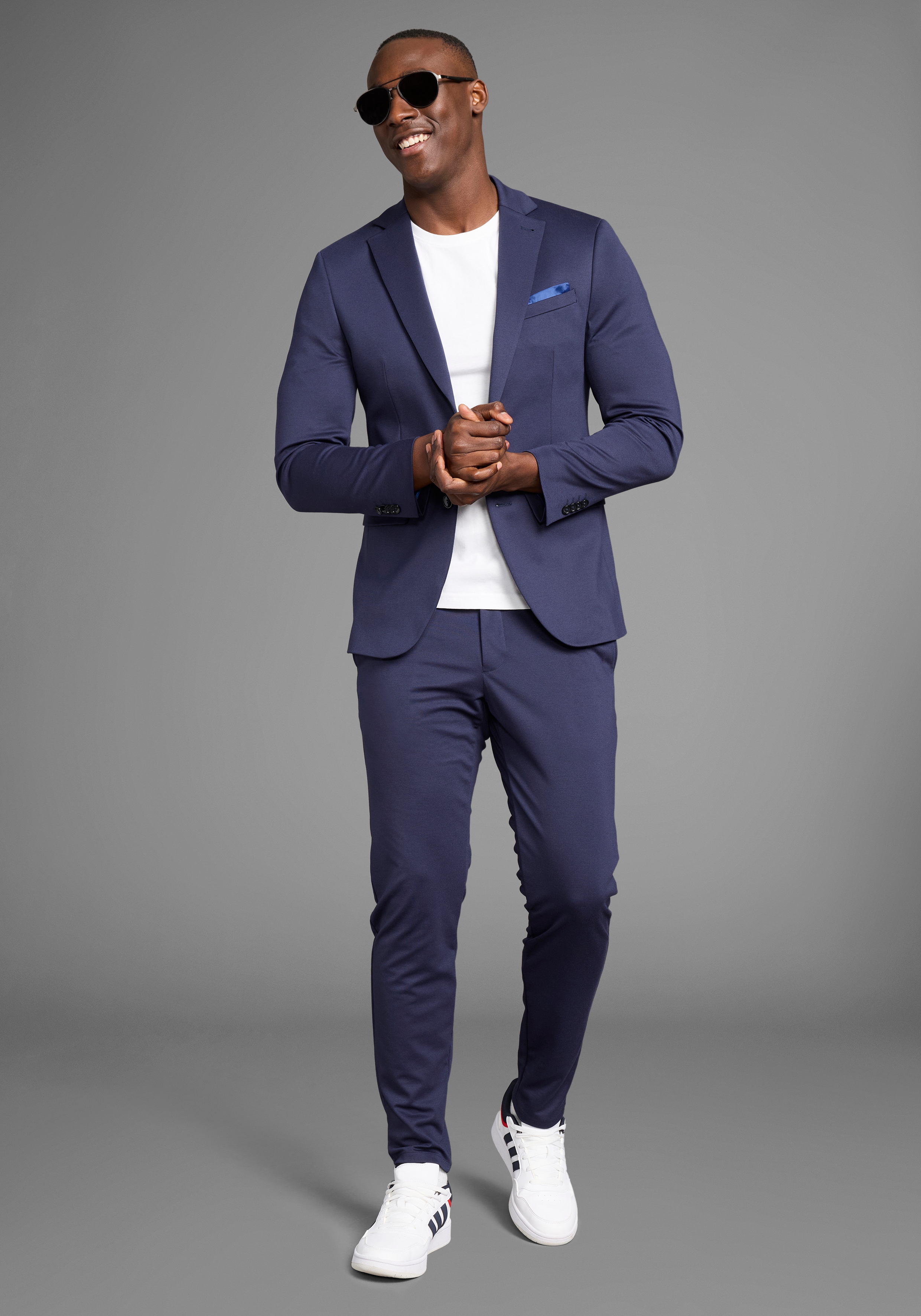 Bruno Banani Anzug "Jersey" Set, Sakko & Hose, 2 tlg. normal elastische Qualität