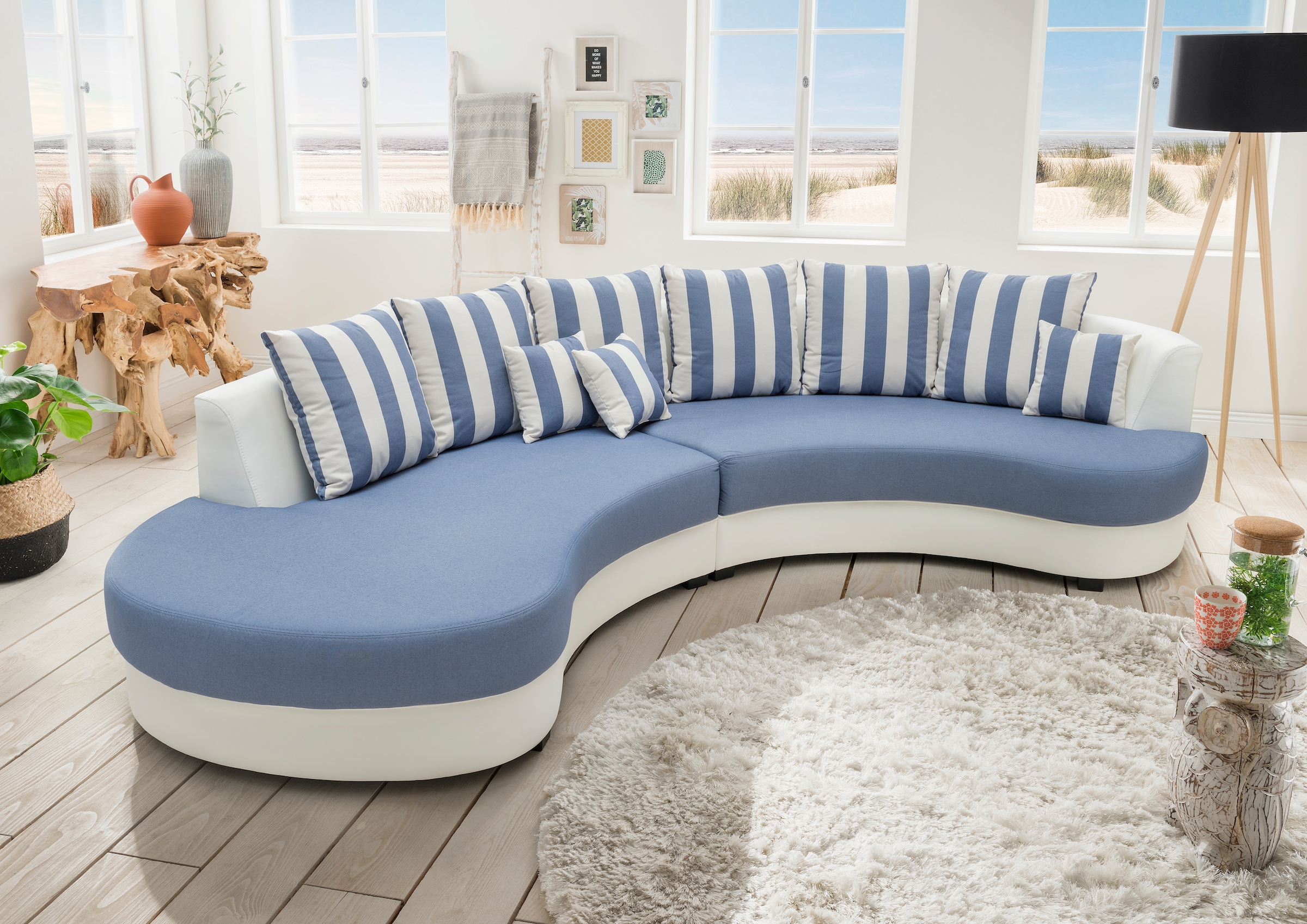 Home affaire Ecksofa "Lazio modern und bequem, schmale Armlehnen, tolle Detailverarbeitung" ergonomische Form