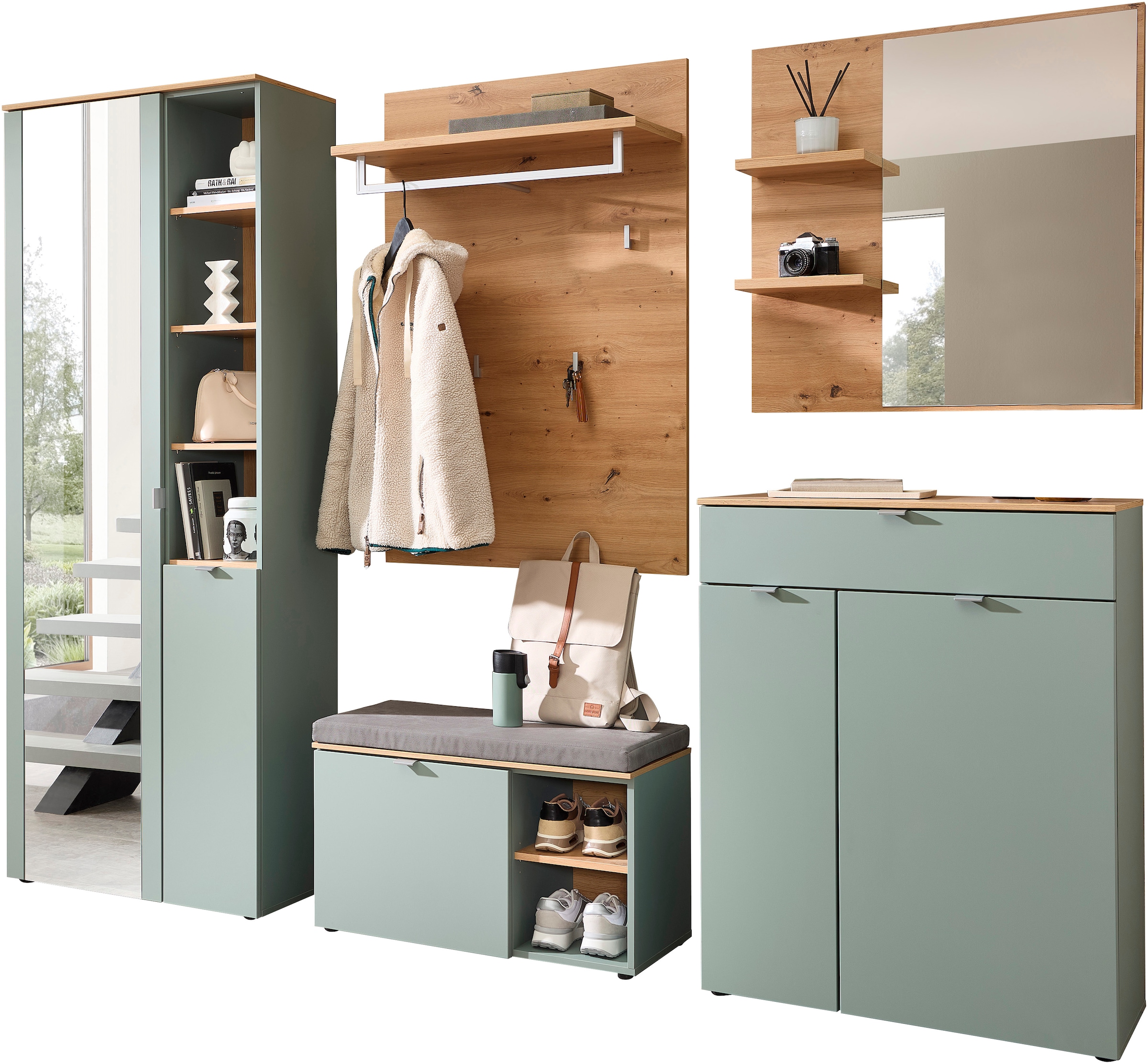 Innostyle Garderoben-Set "Bari Garderobenprogarmm, BxHxT 264x202x38 cm" Set günstig online kaufen