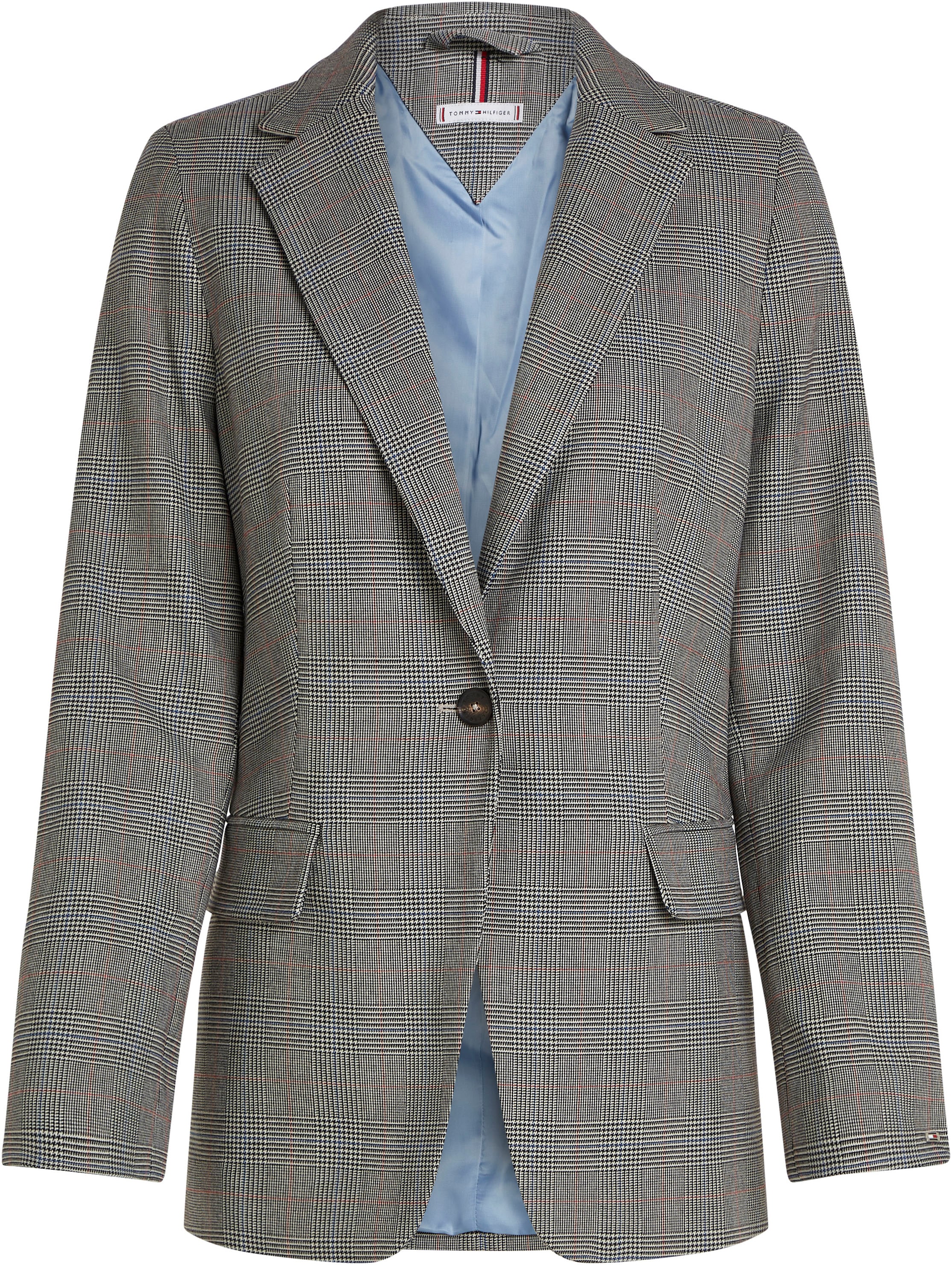 Tommy Hilfiger Kurzblazer »POW CHECK REGULAR BLAZER«, (Global Serie TH WOMEN), im Karodessin