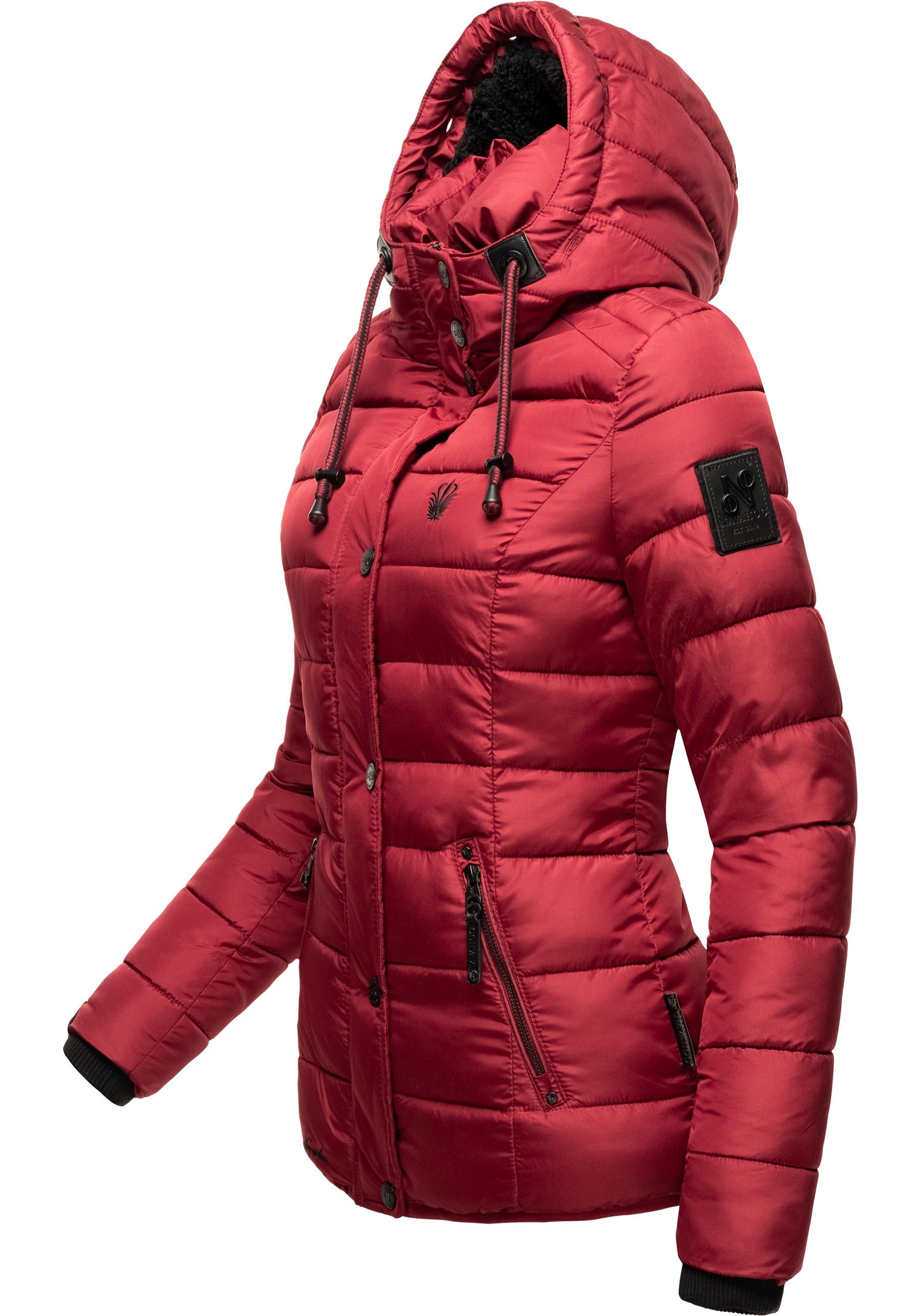 Navahoo Winterjacke »Zuckerbiene«, mit Kapuze, modische Steppjacke mit Kunstpelz Kapuze
