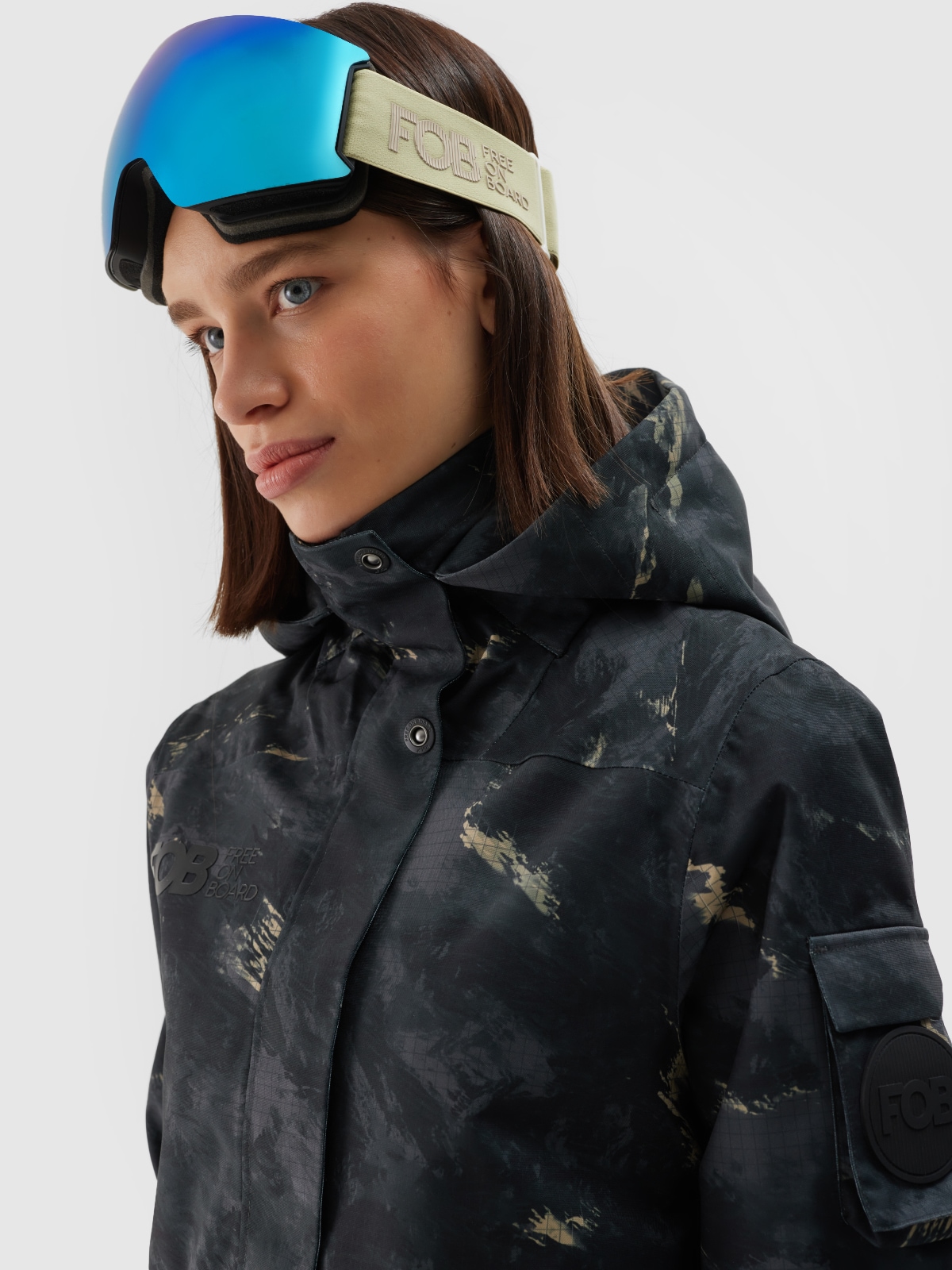 4F Snowboardjacke, mit Kapuze