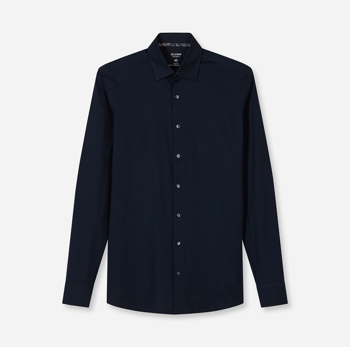 OLYMP Langarmhemd »Level Five 24/Seven« Businesshemd, body fit, New York Kentkragen, Jersey