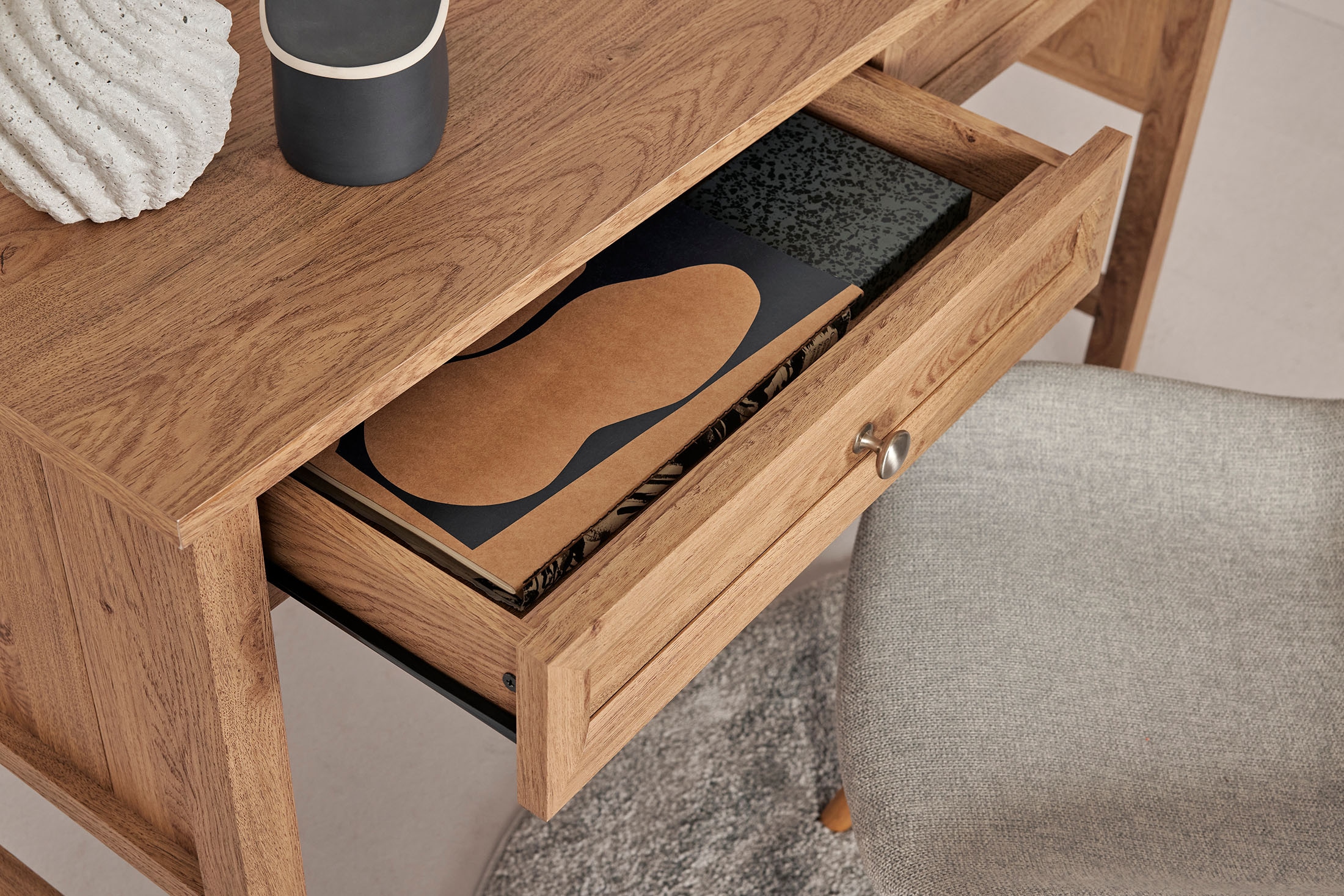 Jahnke Schreibtisch »CLASSIC D 120« Schreibtisch, Schminktisch, Konsole, 2 Schubladen, Breite: 120 cm