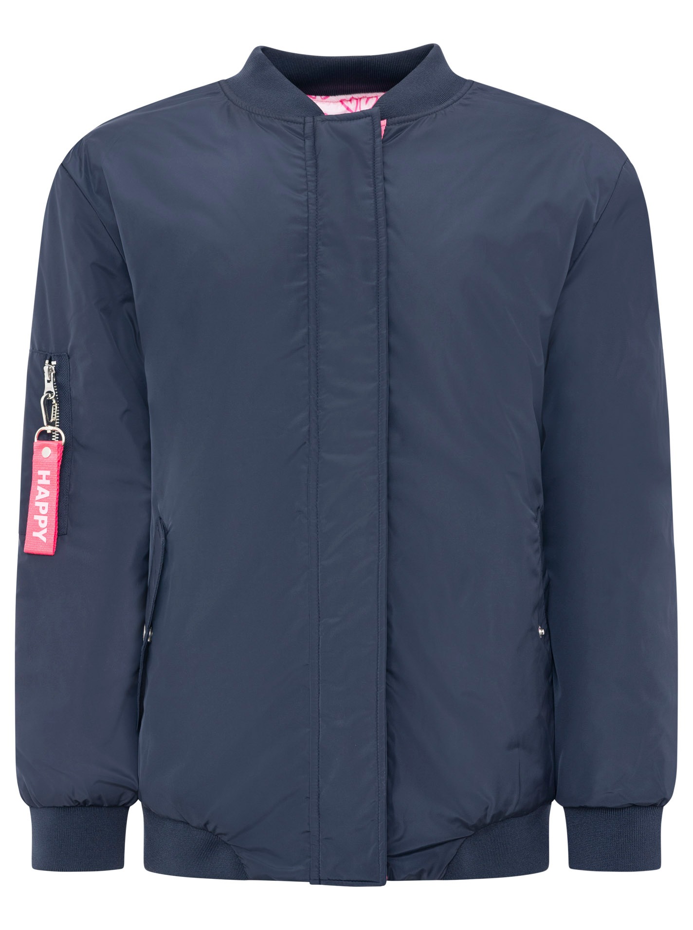 Zwillingsherz Bomberjacke ""Happy"" ohne Kapuze verdeckter Reißveschluss, T günstig online kaufen