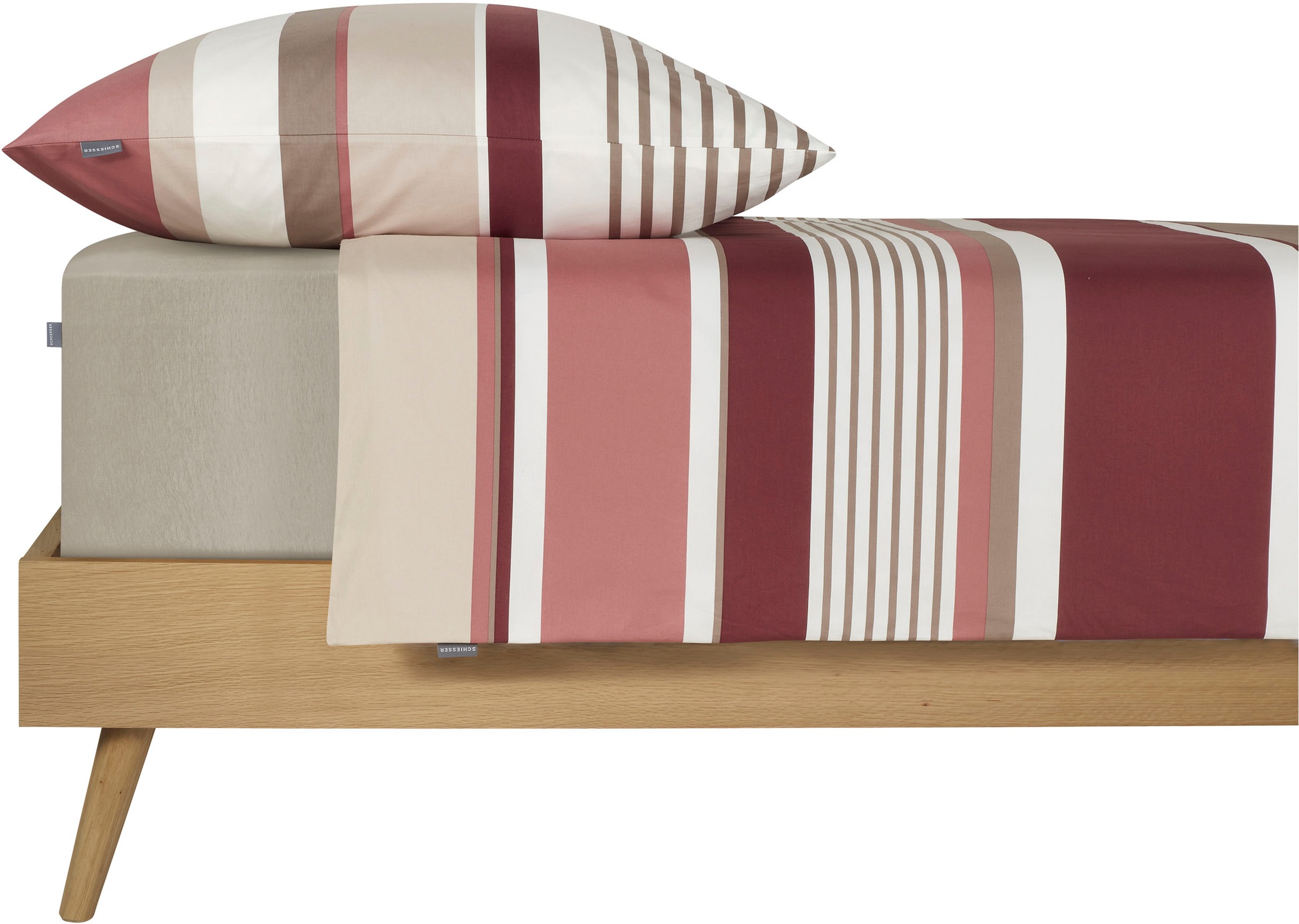 Schiesser Bettwäsche "Rexo aus weicher Baumwolle mit Streifen" 2 Stk. Made günstig online kaufen