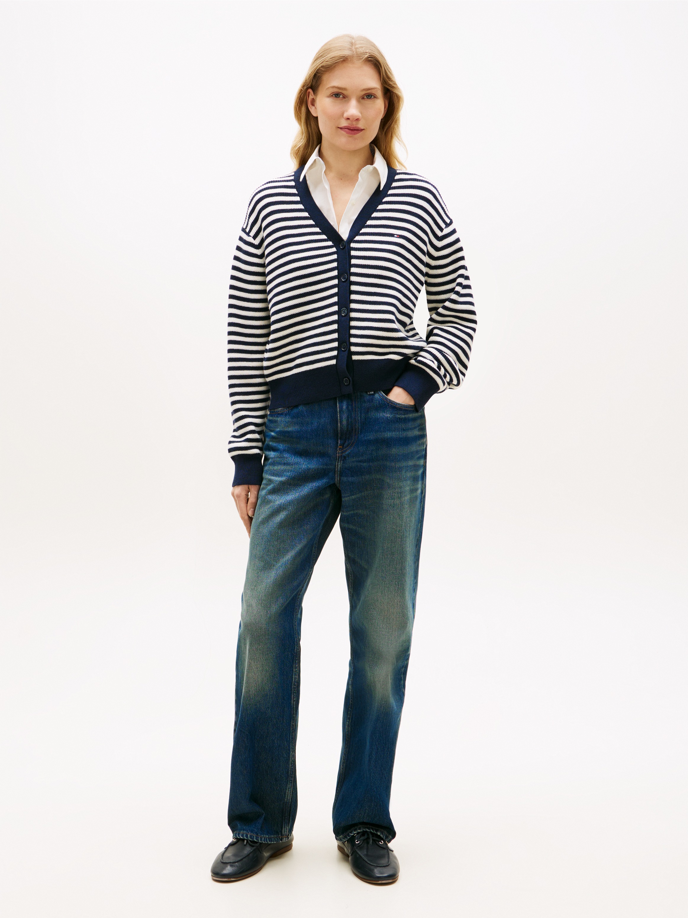 Thumbnail - Tommy Hilfiger Strickpullover "CO CARDI LS CARDI" mit Knopfleiste