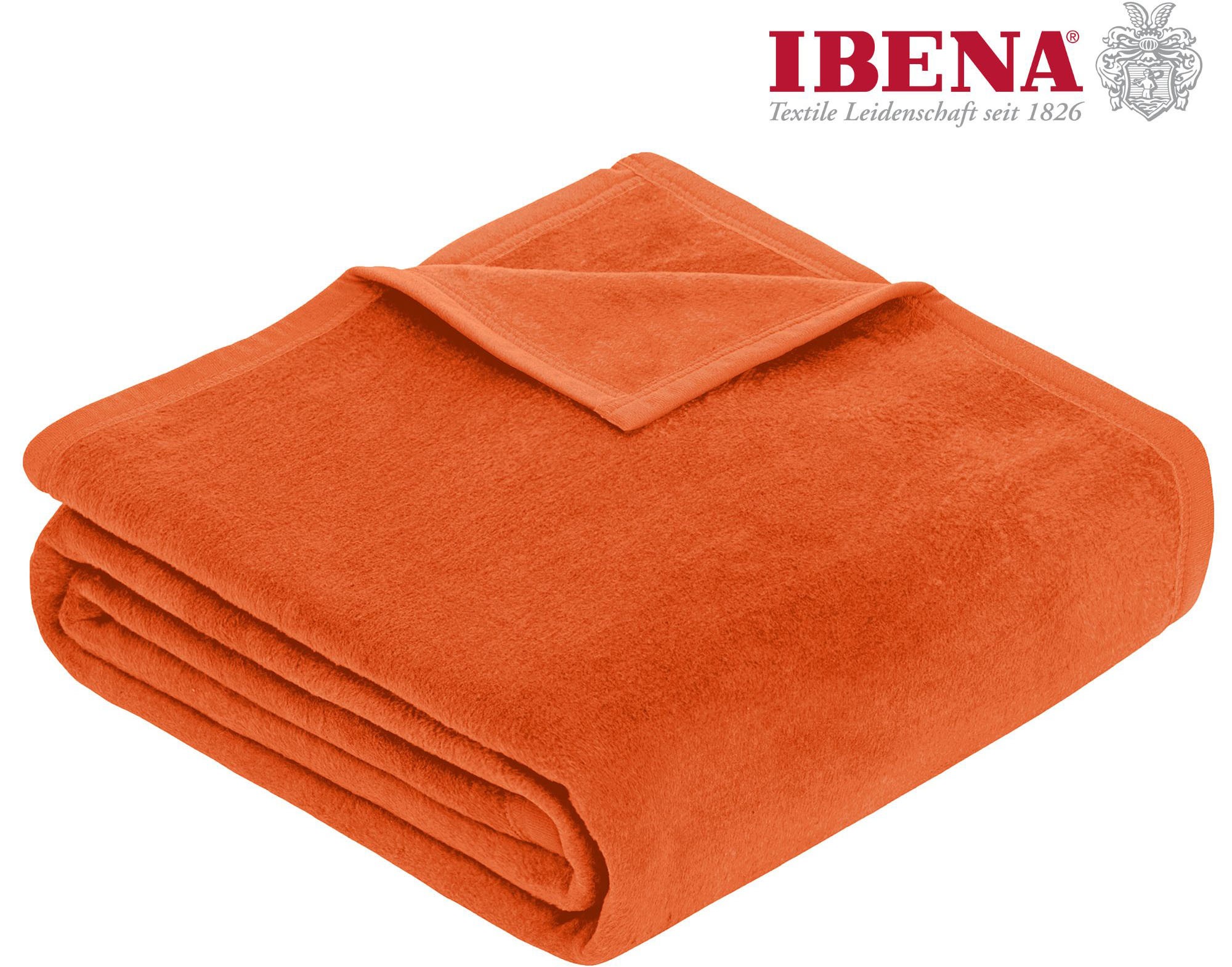 IBENA Wohndecke "Luxus" verschiedene Größen, uni, Kuscheldecke, Premium, made in Europe