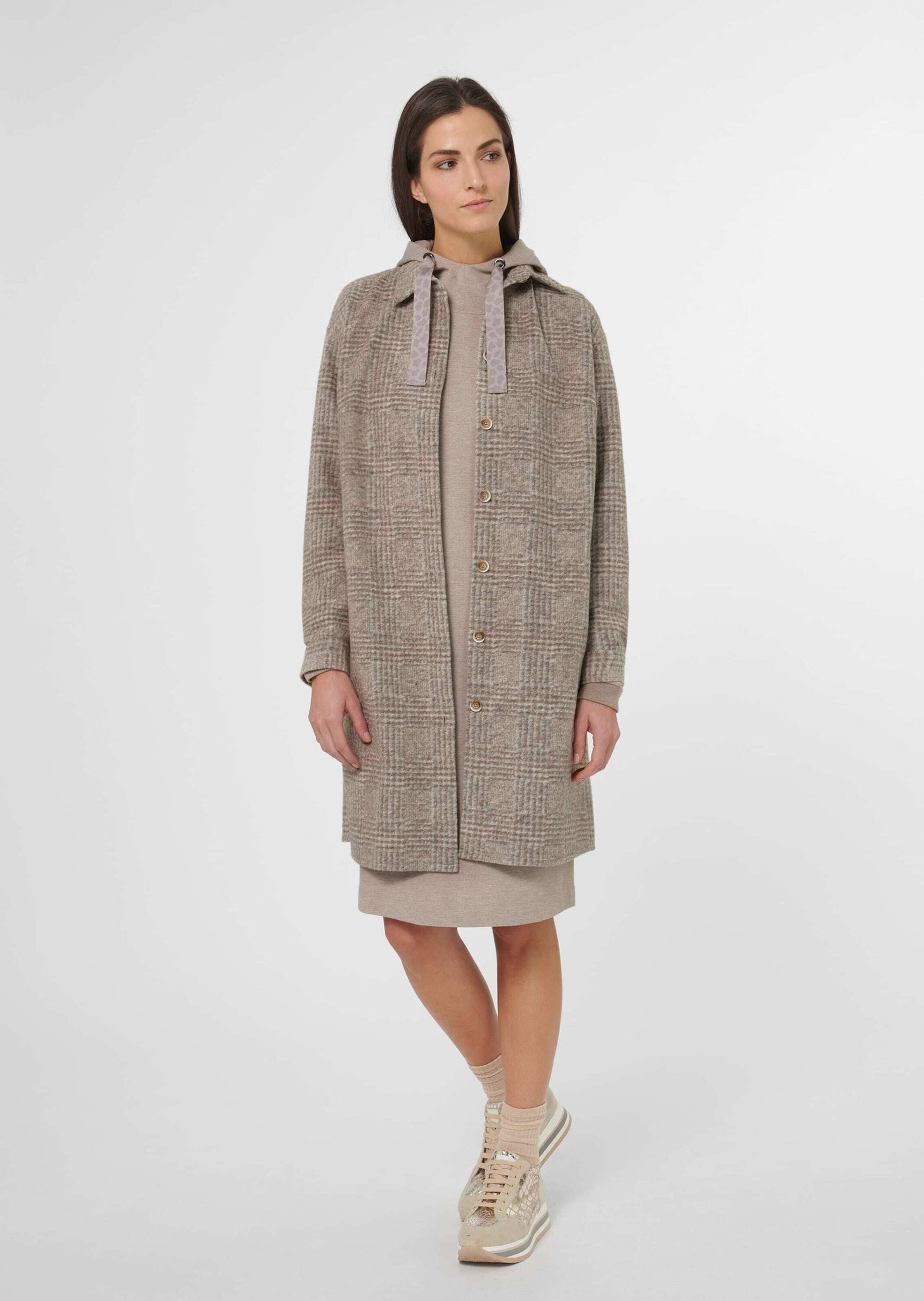 MADELEINE Outdoorjacke »Hemdjacke Lange Hemdjacke mit Glencheck-Karo«