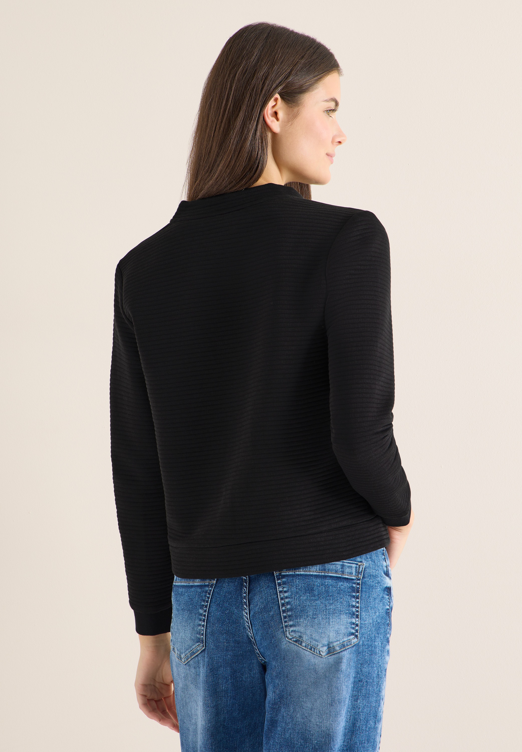 Cecil Sweatjacke Rundhalsausschnitt günstig online kaufen