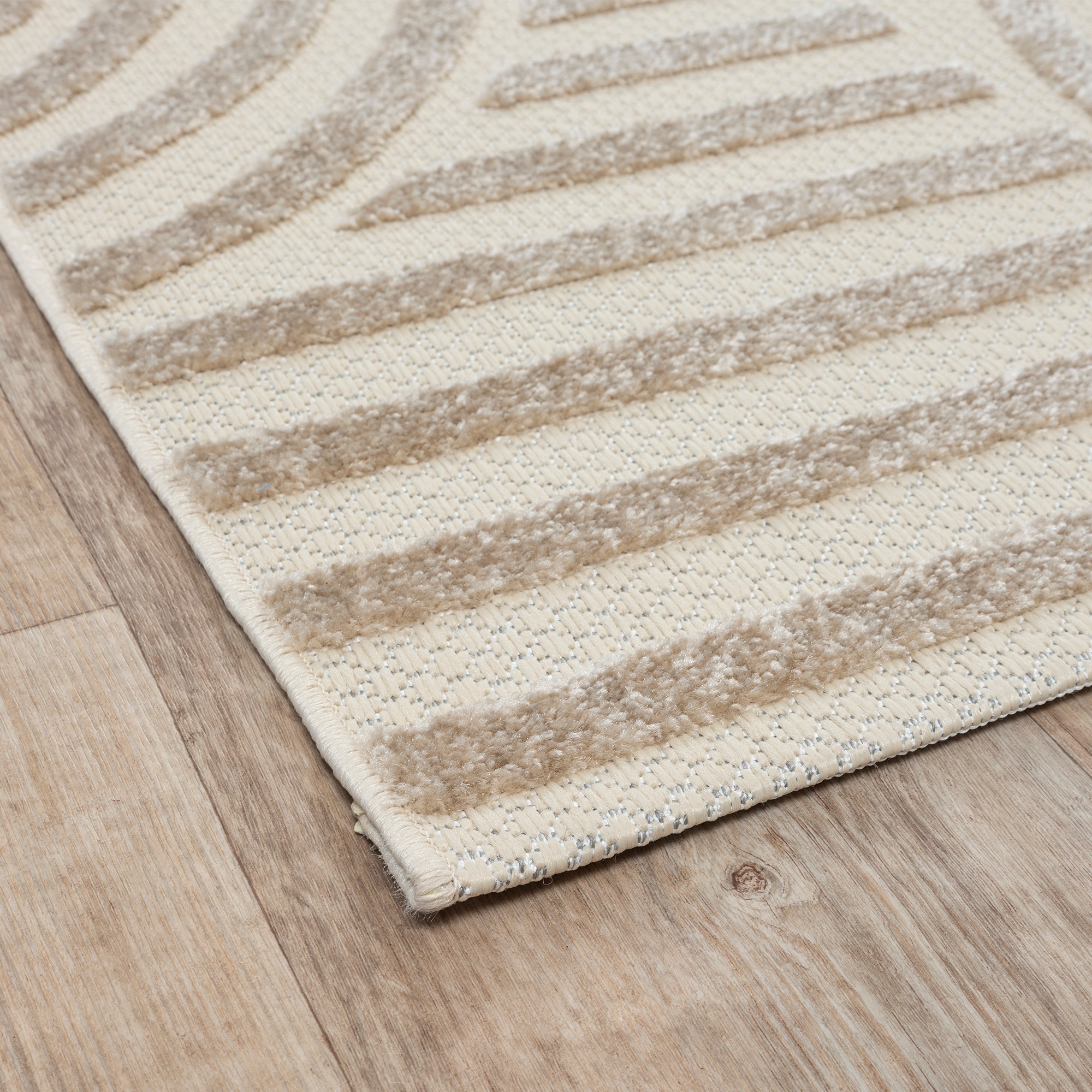 Teppich SANAT "Berlin", beige, B:60cm H:6mm L:110cm, Kunstfaser, Teppiche, Teppich, In -und Outdoor geeignet, Außenbereich, Terrasse, Balkon, auch Läufer 3