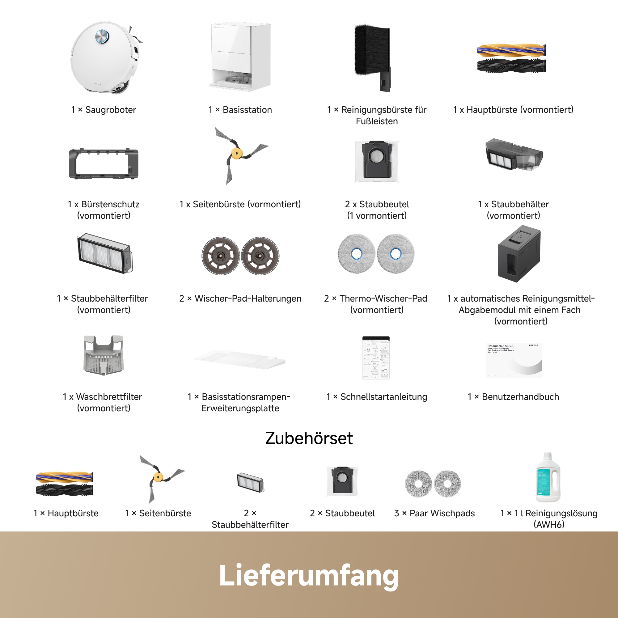 Dreame Saugroboter »X60 Pro Ultra Complete« ausfahrbahre Wisch-Pads, 40°C-Heißwischen, All-in-One-Basisstation