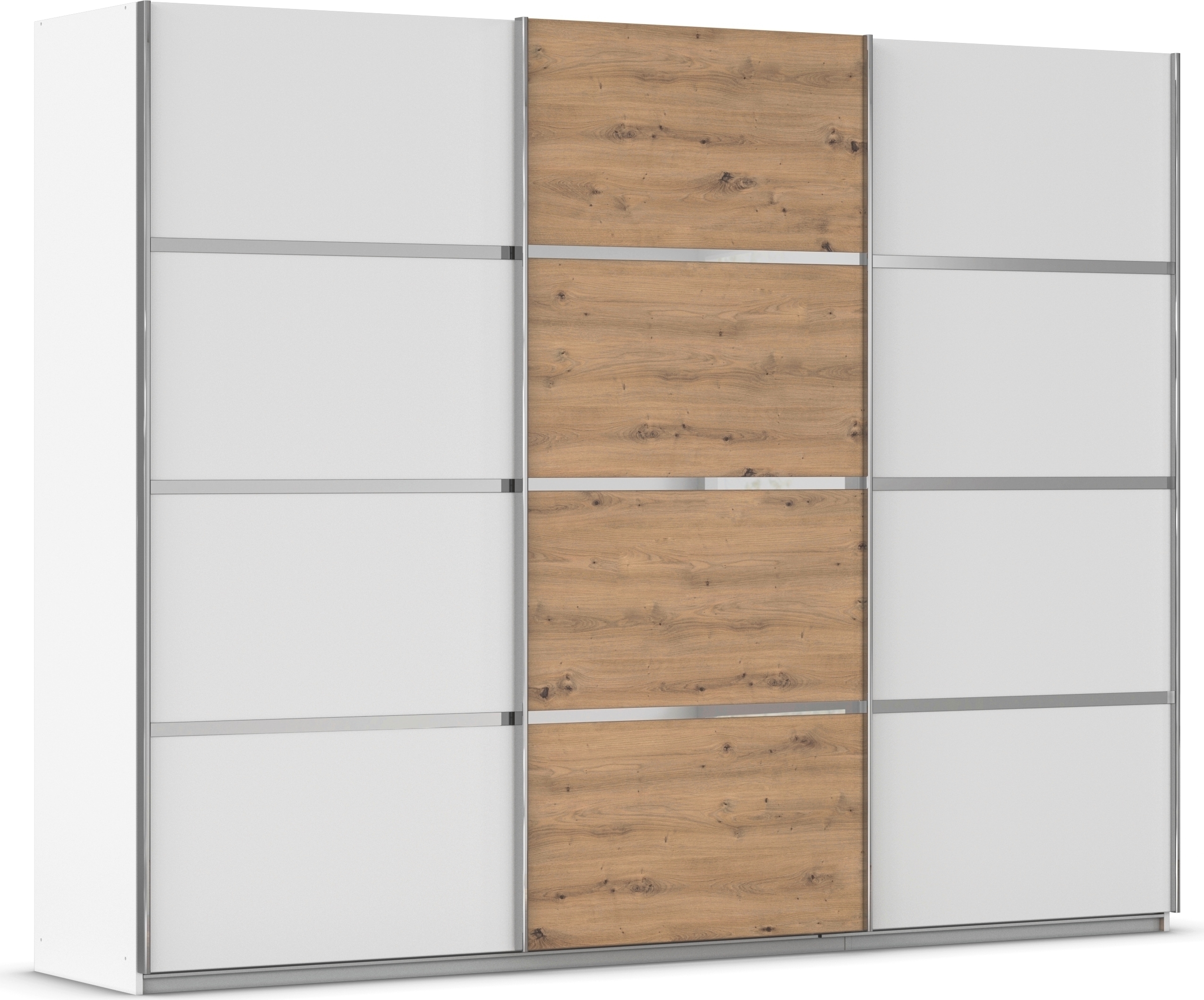 OTTO home Kleiderschrank "Mehrzweckschrank Aktenschrank Möbel Mietswohnung Schlafzimmer AVOLA" 3 verschiedene Ausstattungen BASIC/CLASSIC/PREMIUM (inkl. SOFT-CLOSE), mit eleganten Zierleisten in Chrom, Schwarz oder Weiß MADE IN GERMANY