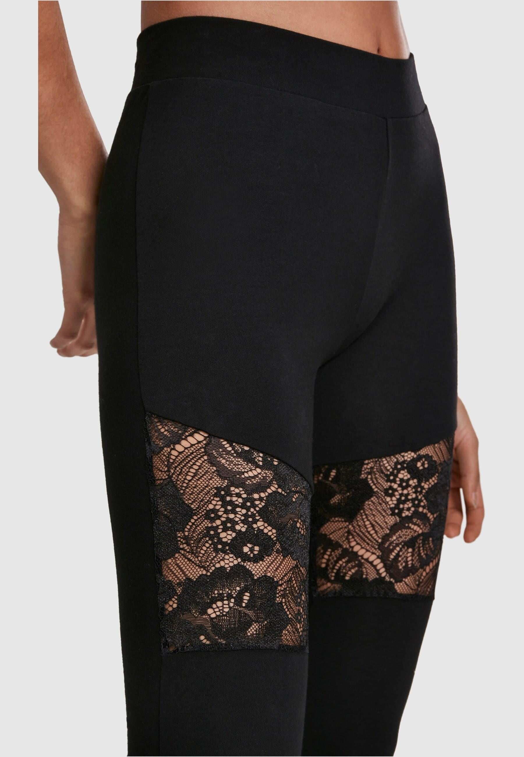 URBAN CLASSICS Leggings »Urban Classics Damen Ladies Laces Inset Leggings«, (1 tlg.)