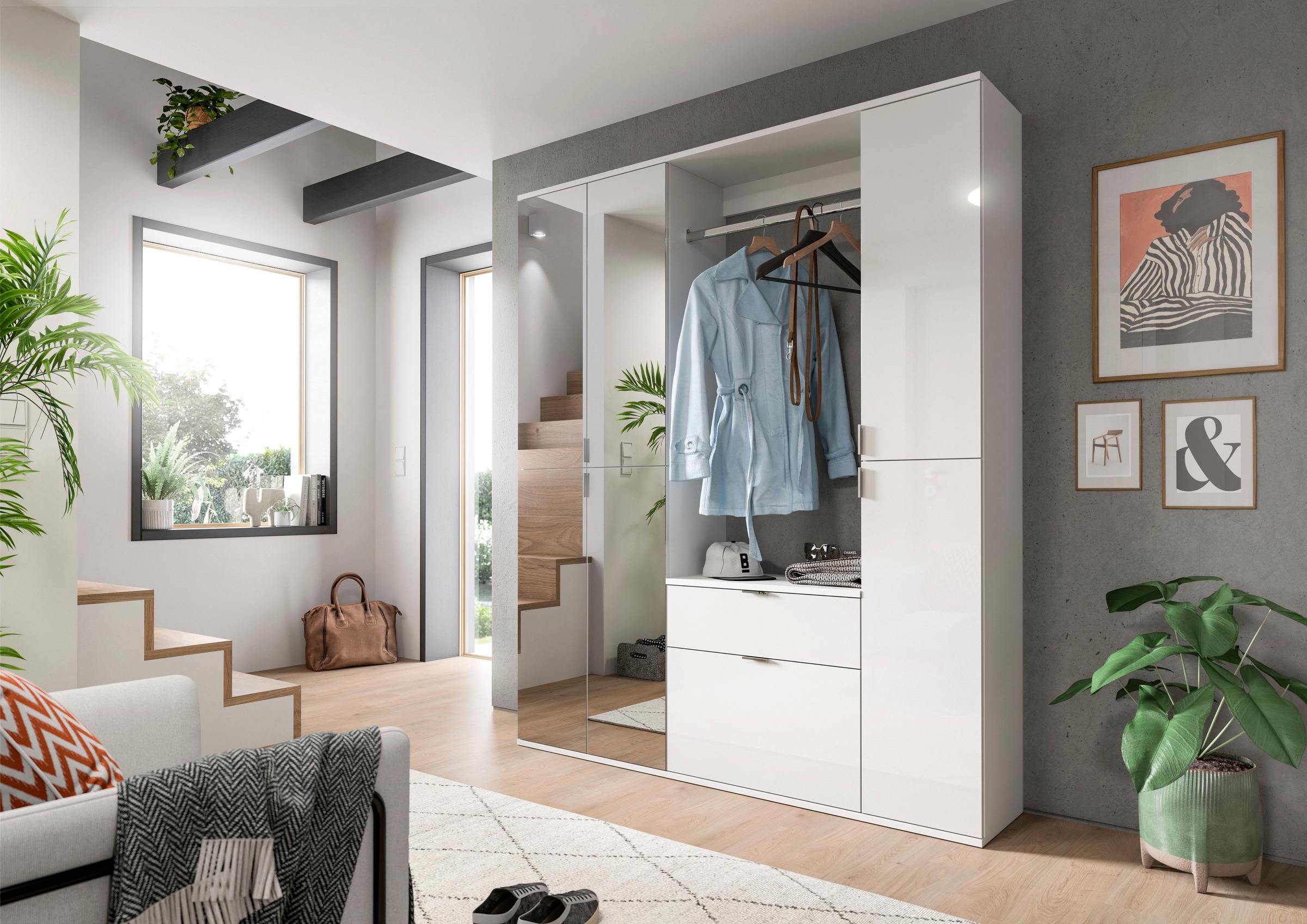 Home affaire Garderoben-Set "Trondheim, Breite 61 cm, best. aus Kommode, Ga günstig online kaufen