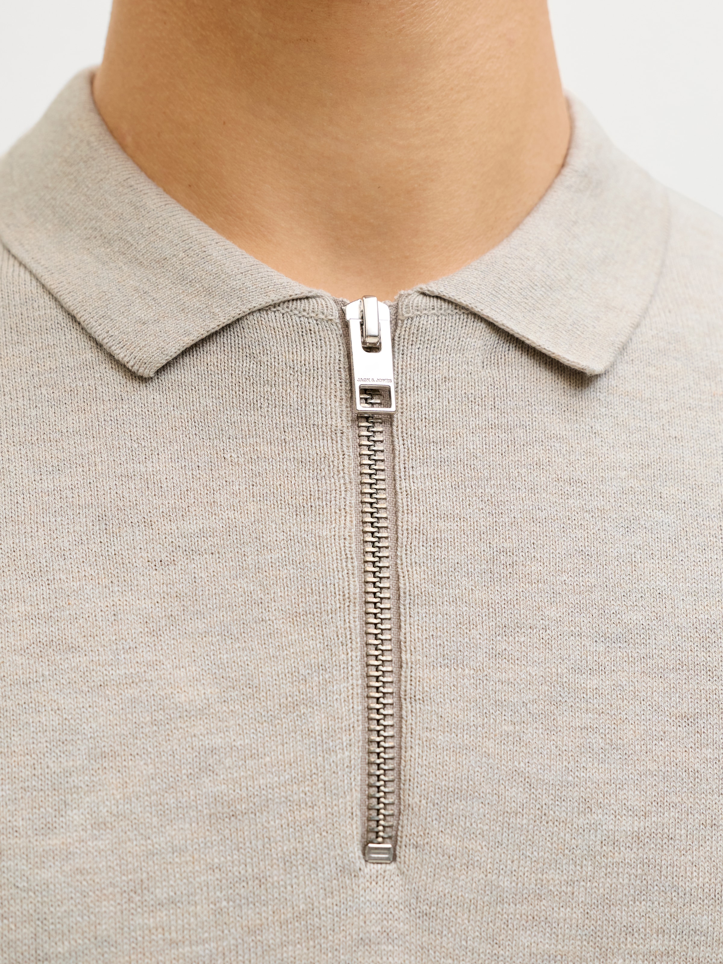 Jack & Jones Kurzarmpullover »JJEEMIL KNIT ZIP POLO SS SN« mit kurzem Reißverschluss
