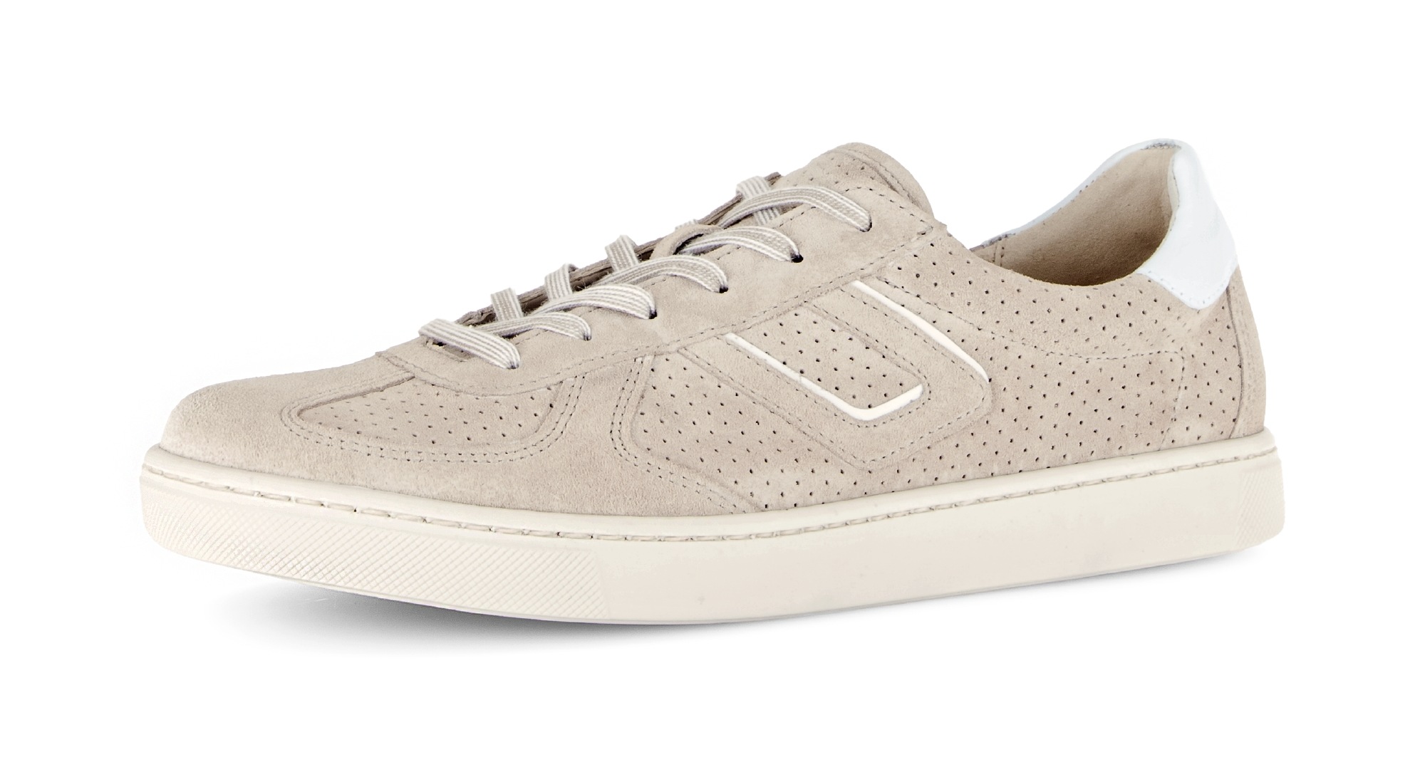 Gabor Sneaker "DAVOS", Freizeitschuh, Halbschuh, Schnürschuh mit Lochmuster günstig online kaufen