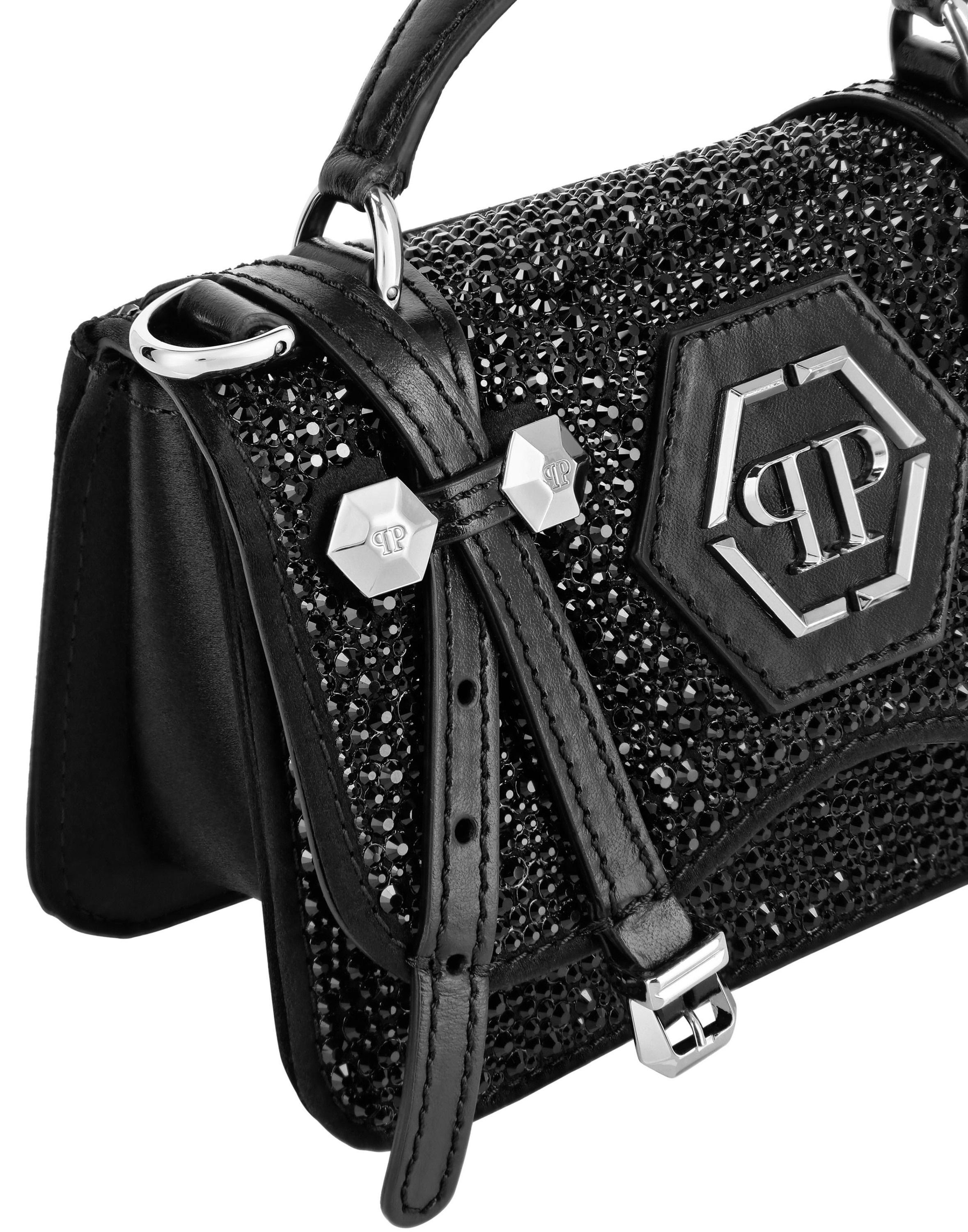 Handtasche PHILIPP PLEIN "Verziert", Damen, 02, schwarz, Taschen Handtasche 2