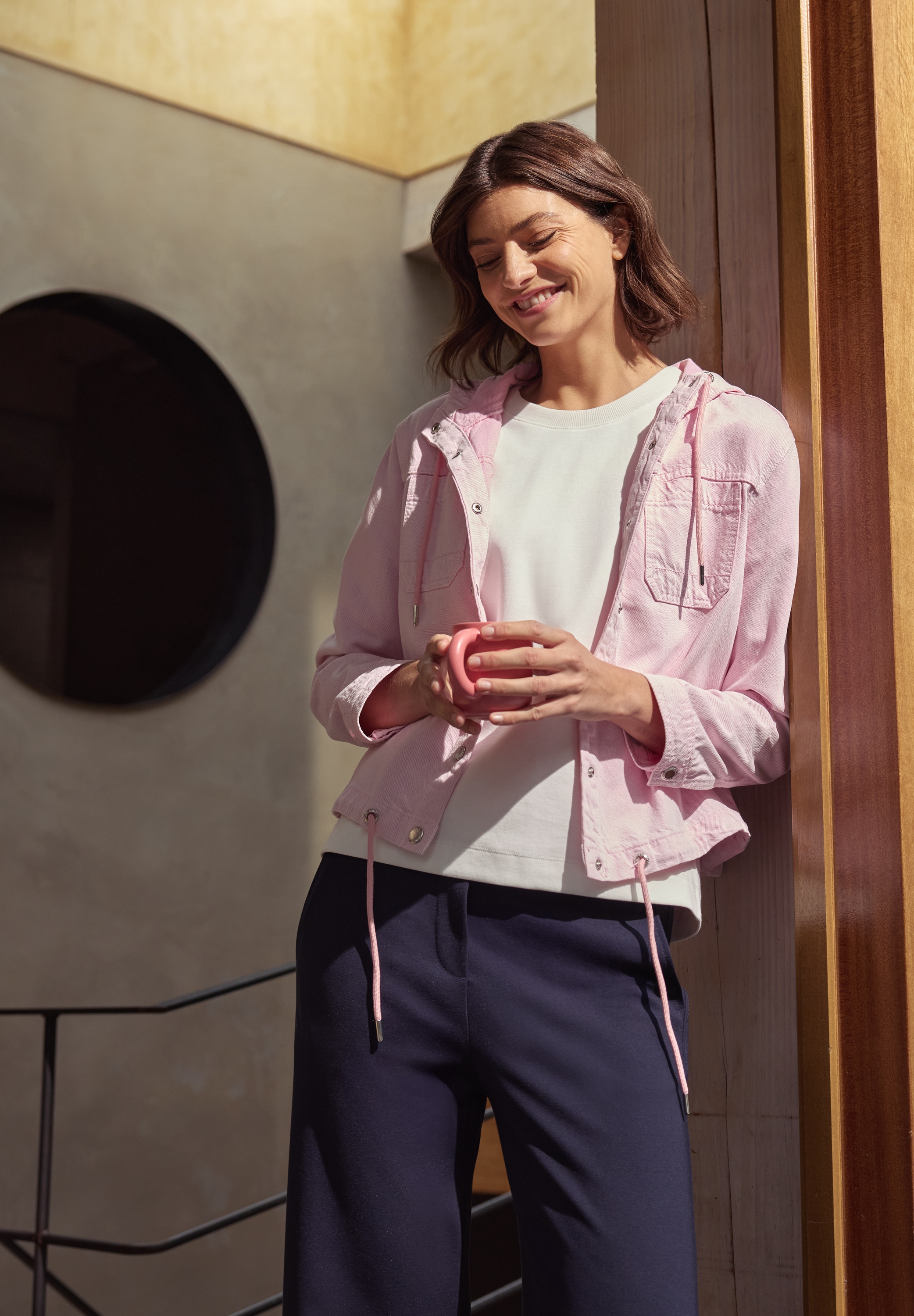 Cecil Jeansjacke mit Kapuze in Denim-Optik