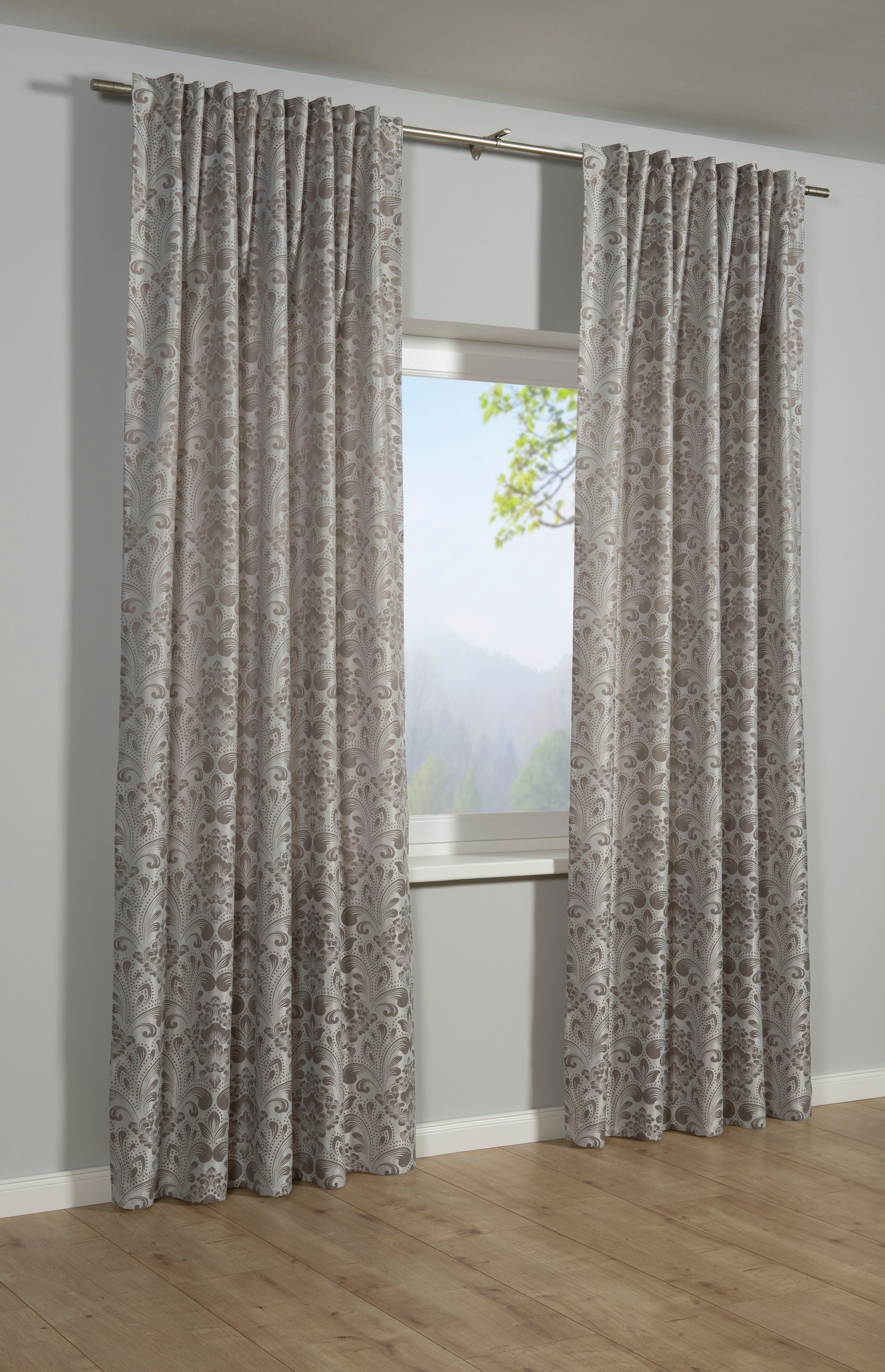 Sehlbach Gardine "Schal Jacquard Ornamente" Schlaufen 1 Stk. tlg. mit Gardi günstig online kaufen