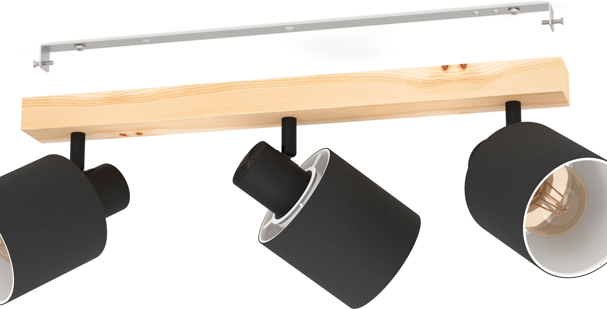 EGLO Deckenspot »BATALLAS«, Leuchtmittel E27 | Leuchtmittel wechselbar-ohne Leuchtmittel, Deckenleuchte skandi, Deckenstrahler, Wohnzimmerlampe, Lampe Decke