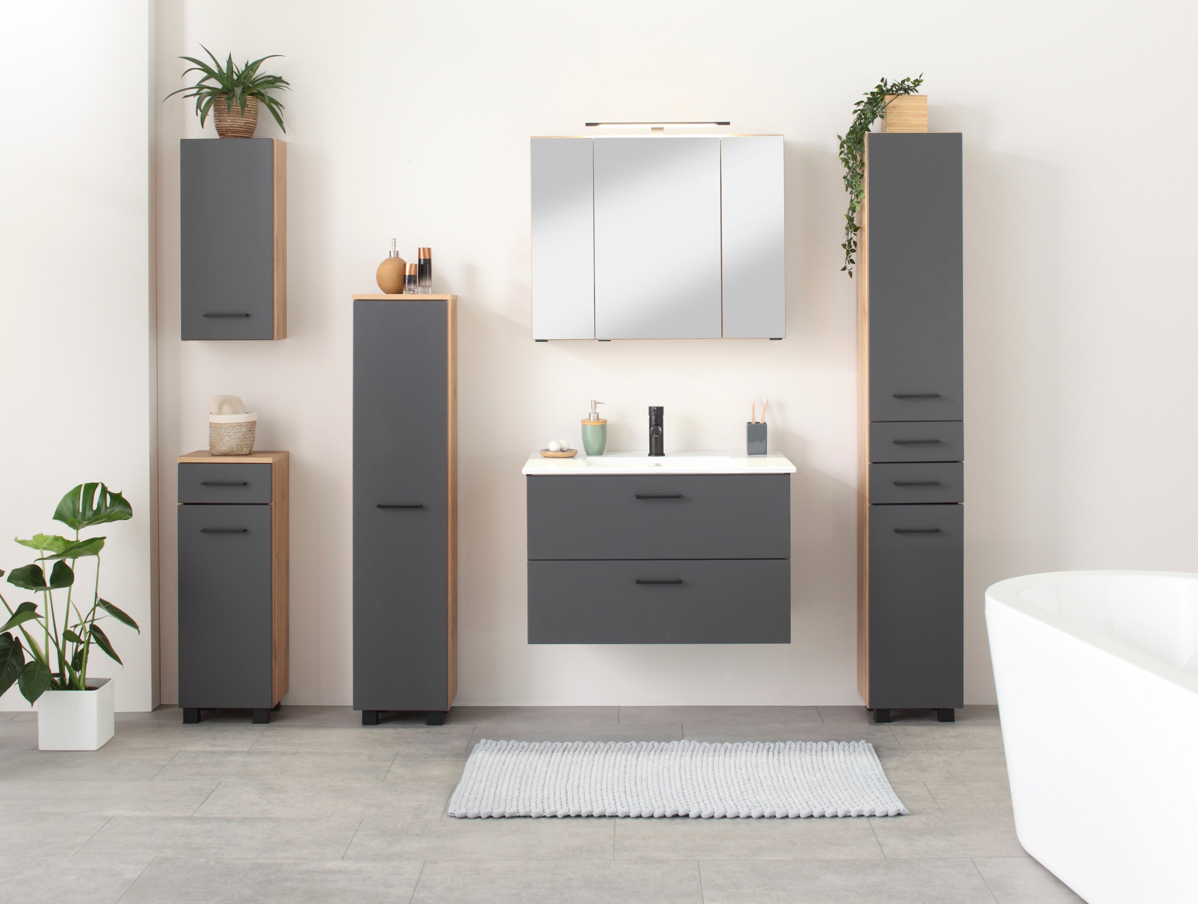 welltime "Trento, verschiedene Ausführungen und Farben" Breite 80 cm, mit 3 günstig online kaufen