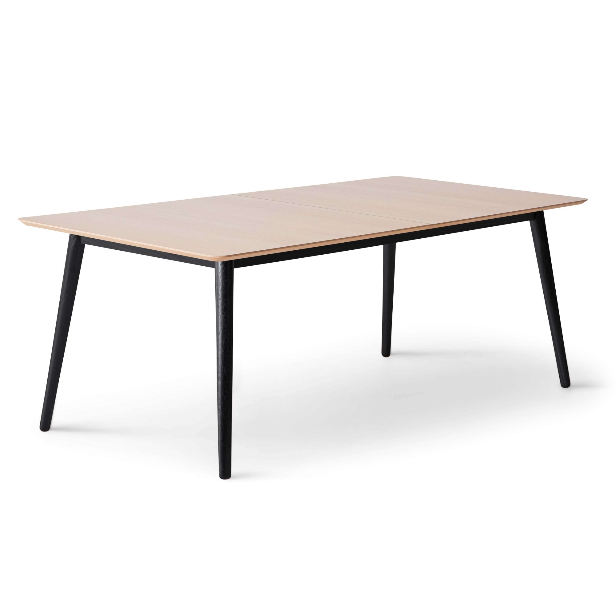 Hammel Furniture "Meza Designtisch mit Auszugsfunktion und 2 Einlegeplatten" abgerundete Tischplatte MDF, Massivholzgestell, in zwei Breite
