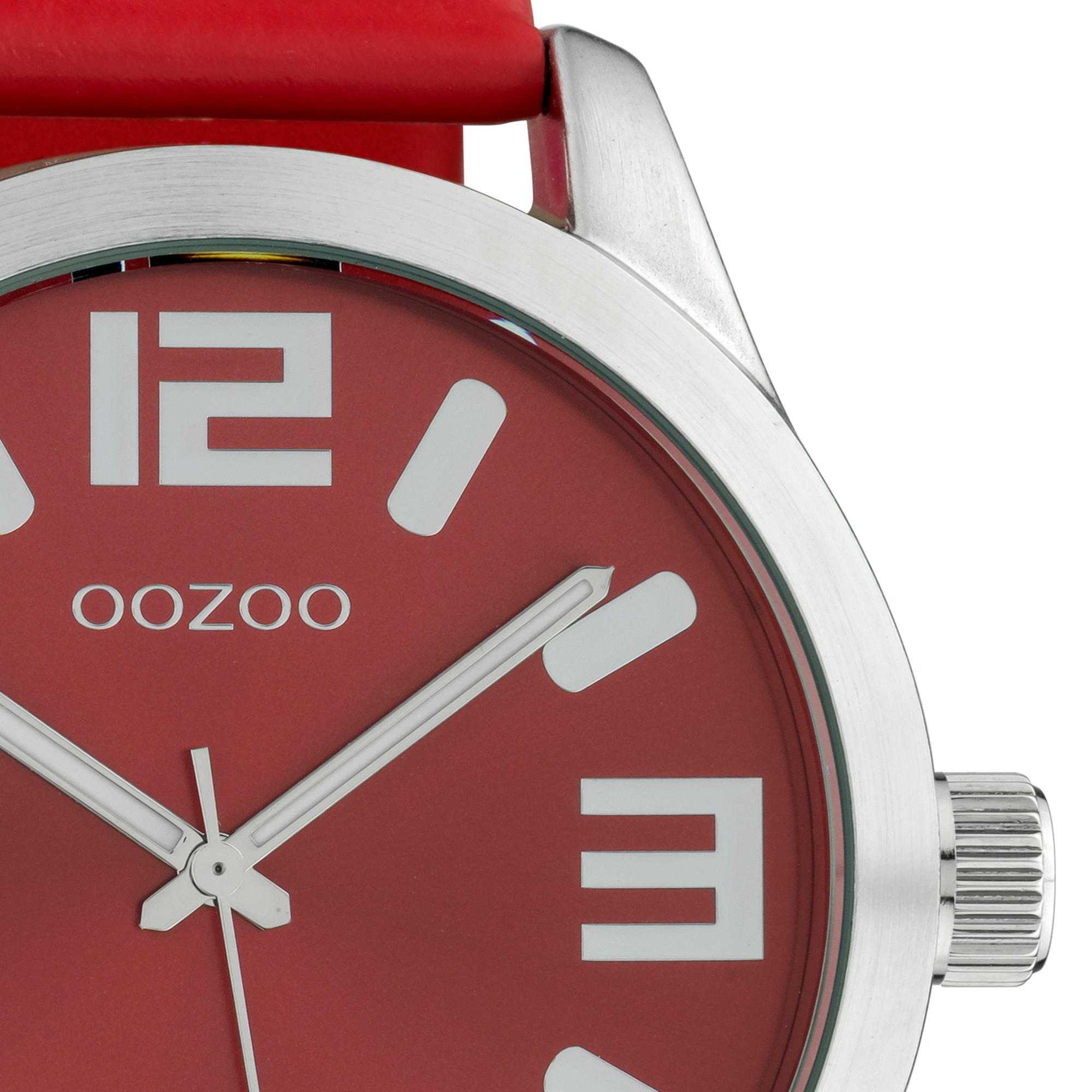 OOZOO Quarzuhr, Armbanduhr, Damenuhr, Herrenuhr, Lederarmband, Ø 46mm