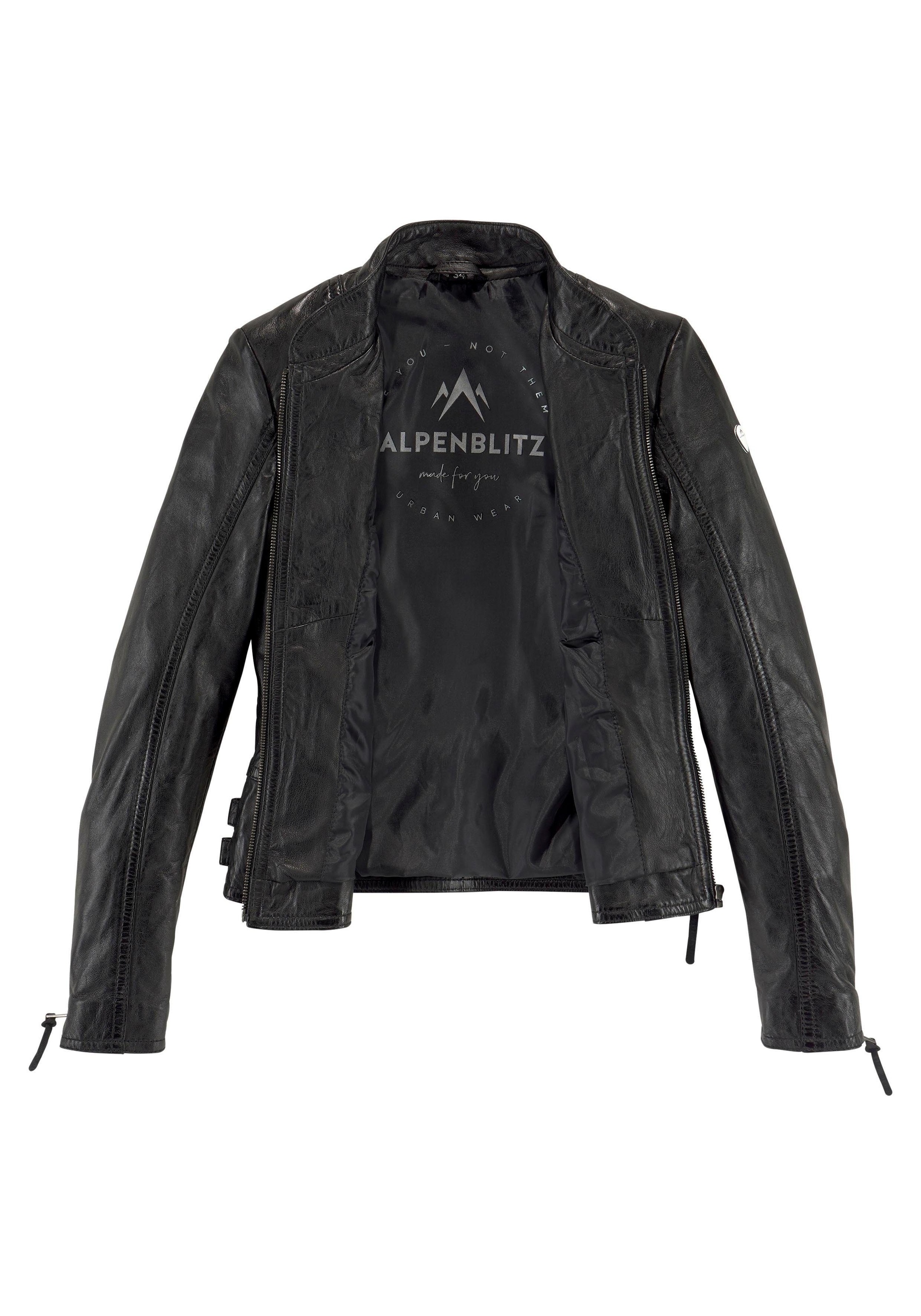 ALPENBLITZ Lederjacke "Athen", aus weichem Lammnappaleder, figurbetonter Sc günstig online kaufen