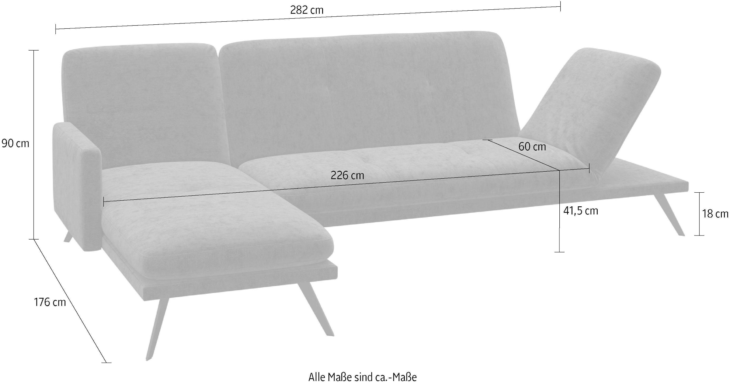 machalke® Ecksofa »butterfly, L-Form«