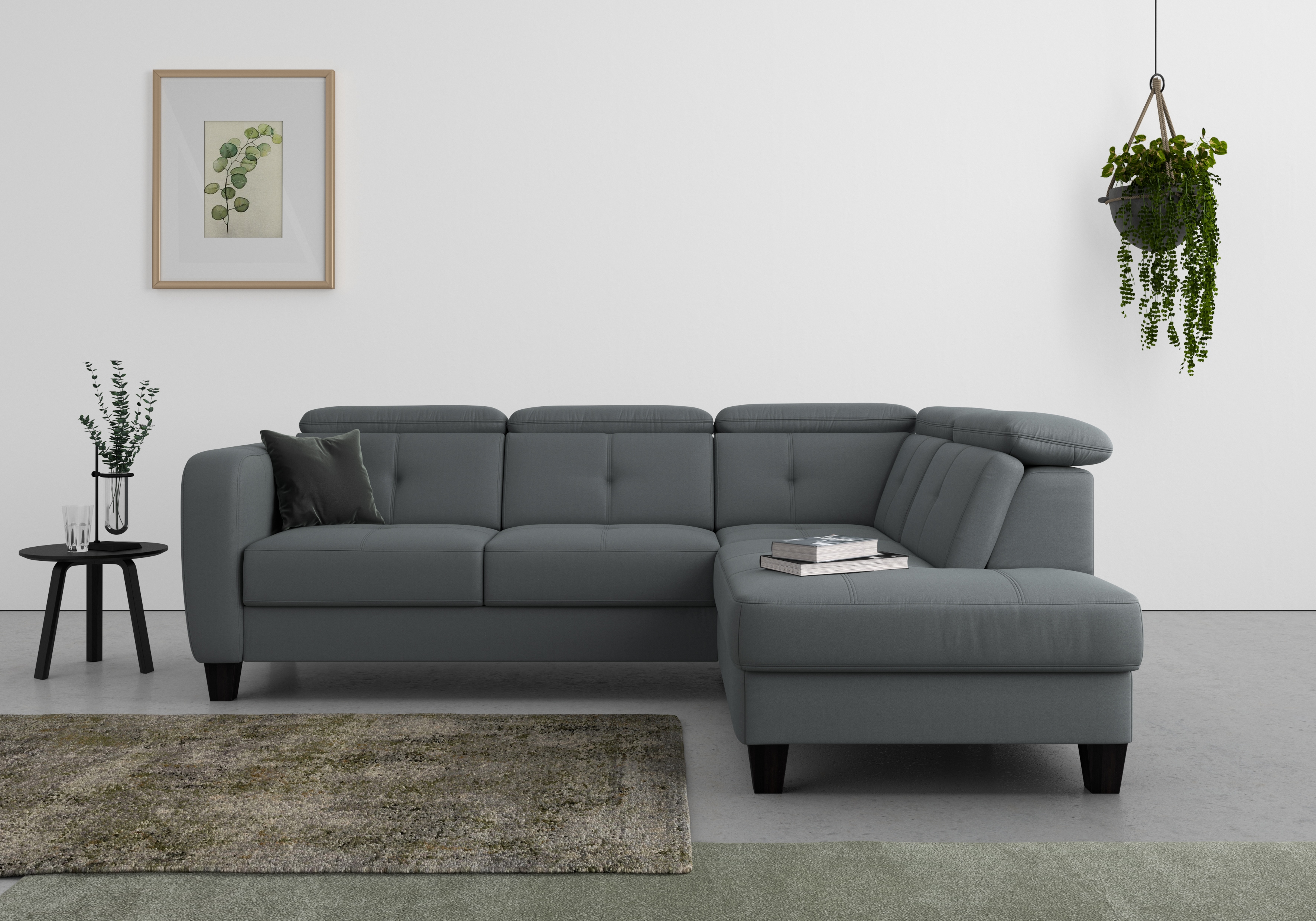 sit&more Ecksofa "Belluci L-Form" inklusive Federkern, wahlweise mit Schlaffunktion und Bettkasten