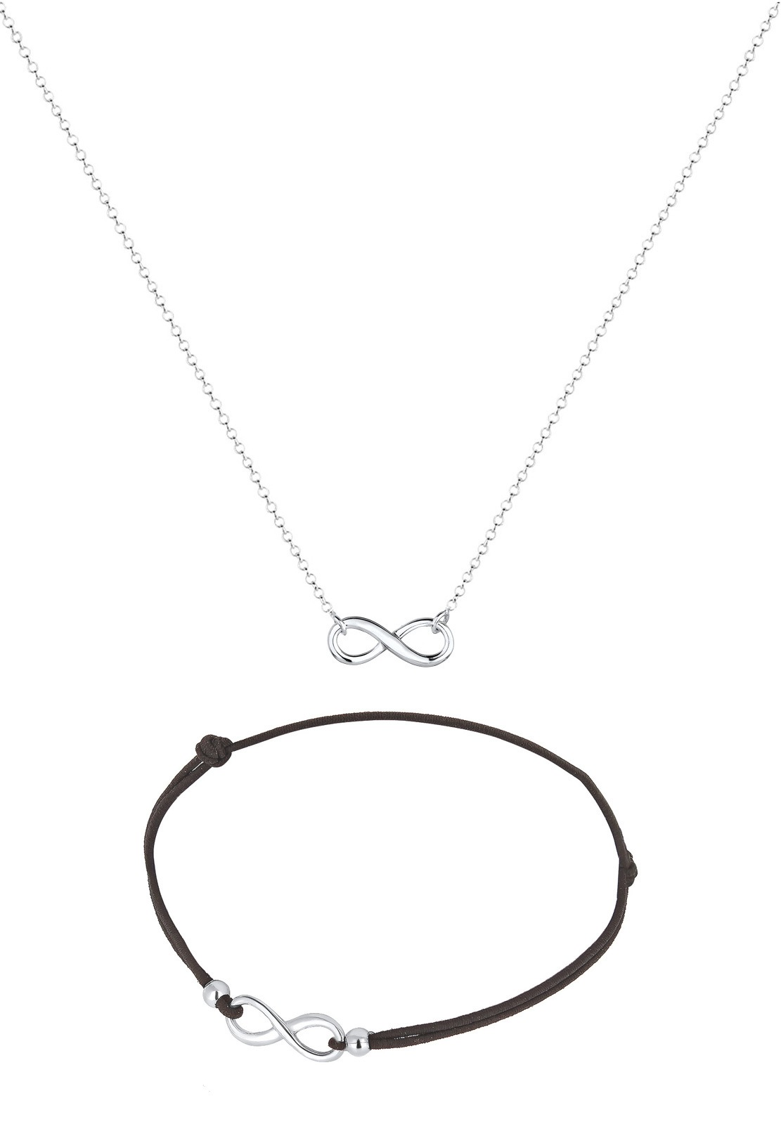 Elli Schmuckset »Infinity Unendlichkeit 925 Sterling Silber«