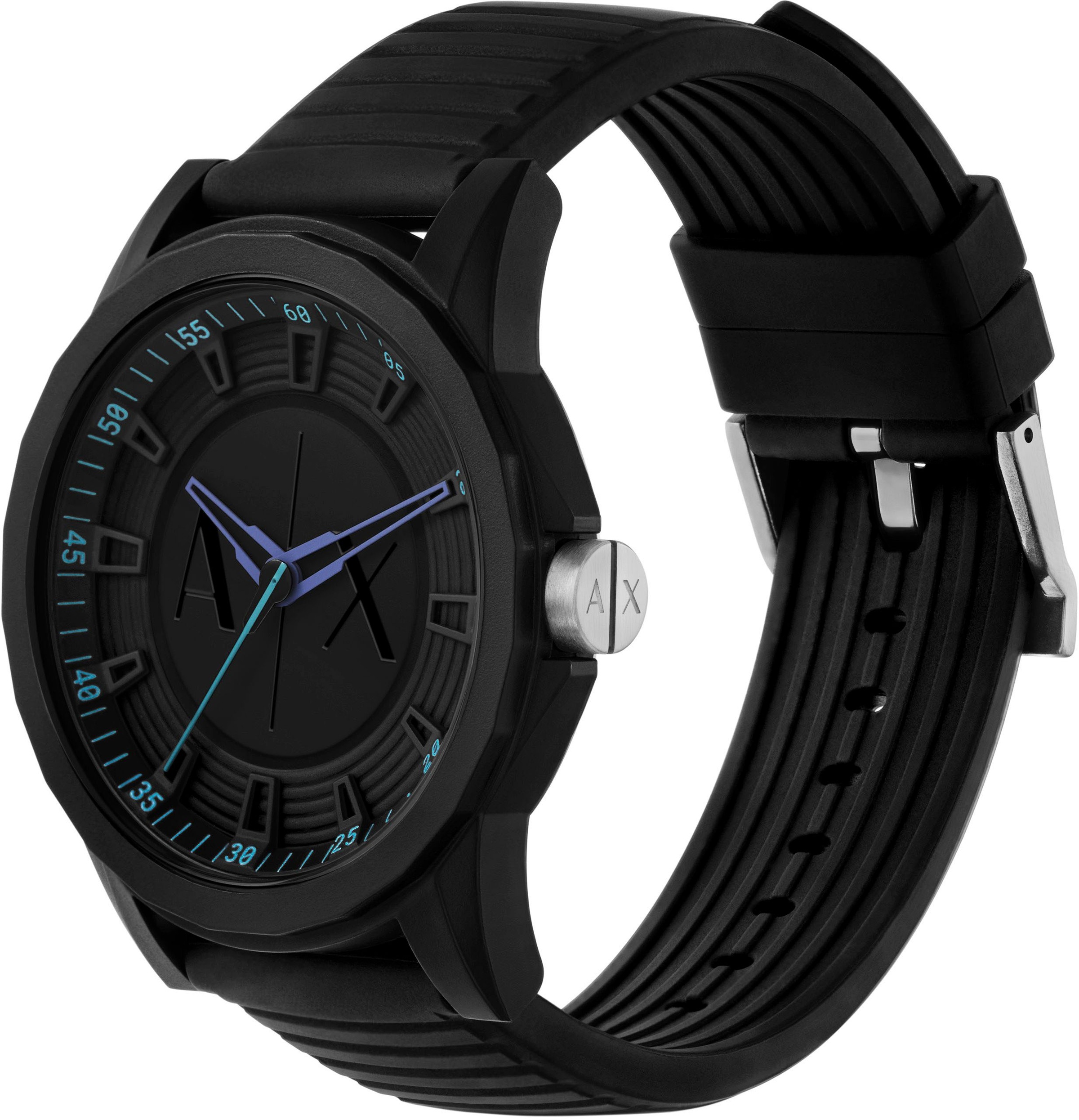 ARMANI EXCHANGE Quarzuhr, Armbanduhr, Herrenuhr, analog, Silikonarmband