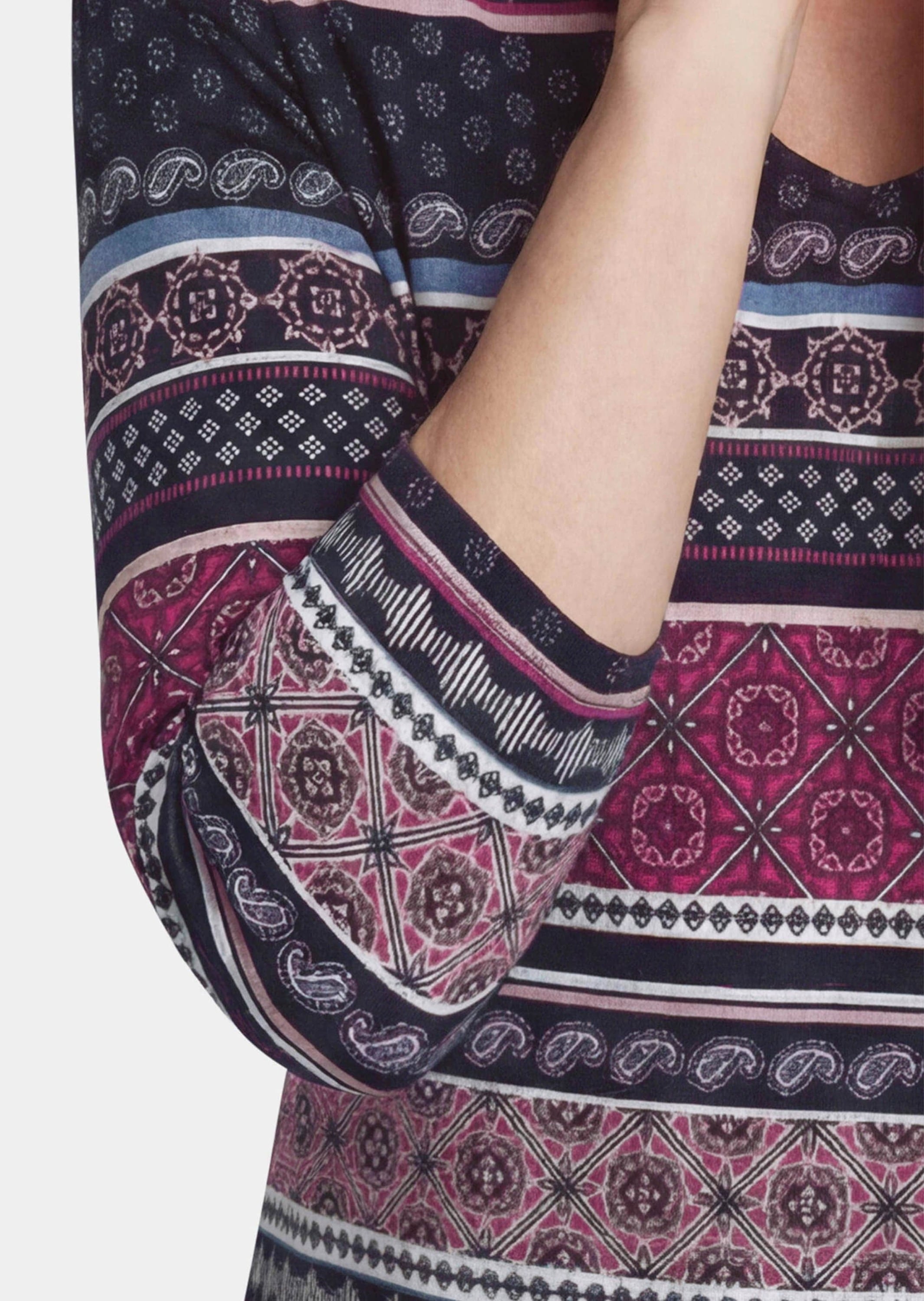 GOLDNER Print-Shirt »Jerseyshirt mit Rundhals« stretchbequemer Viskosejersey