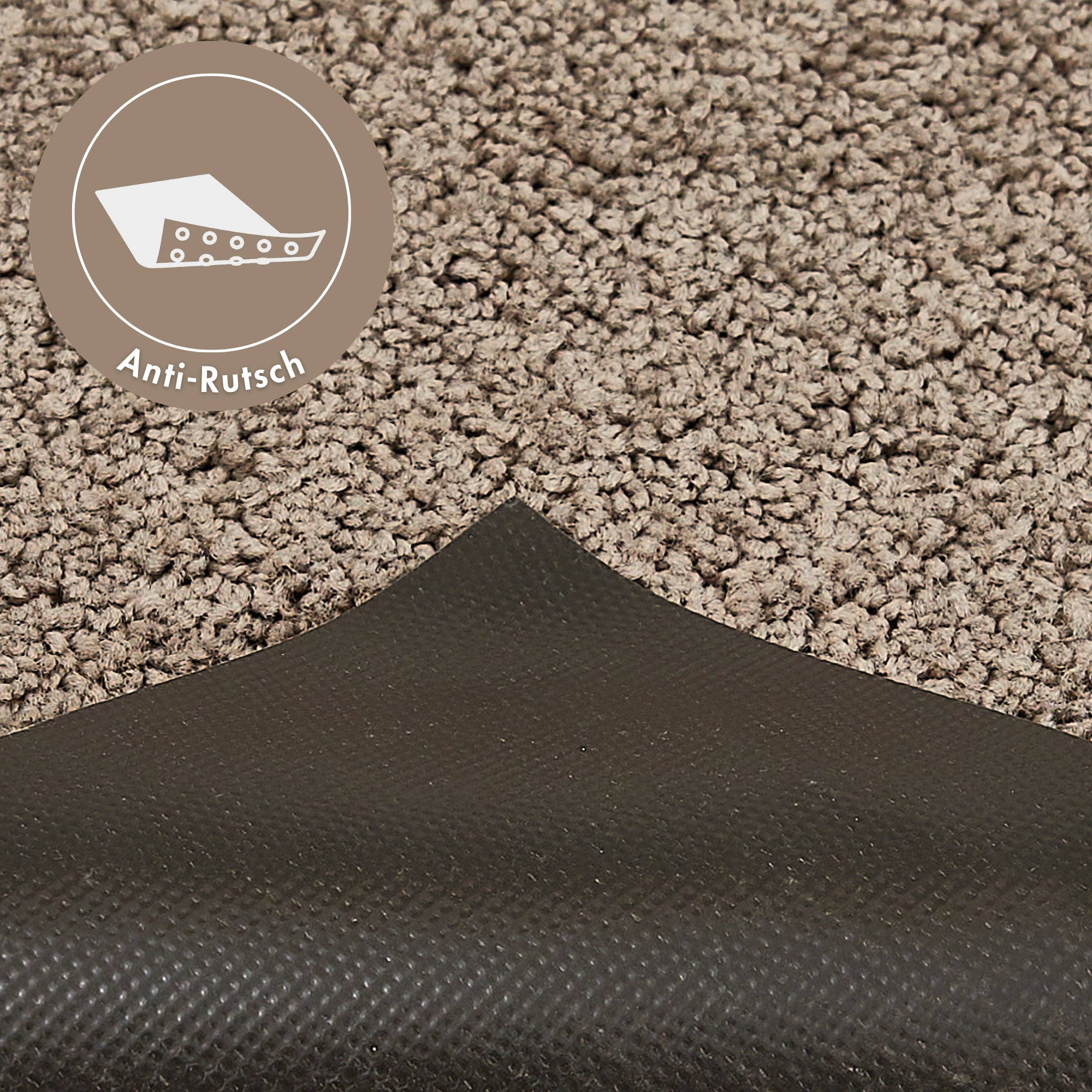 Fußmatte ANDIAMO "Verdi, Made in Netherlands" Gr. 11, grau (taupe), B:80cm H:6mm L:120cm, Kunstfaser, Teppiche, Fußmatte, Schmutzfangmatte, Eingangsmatte, rutschfest, strapazierfähig 3