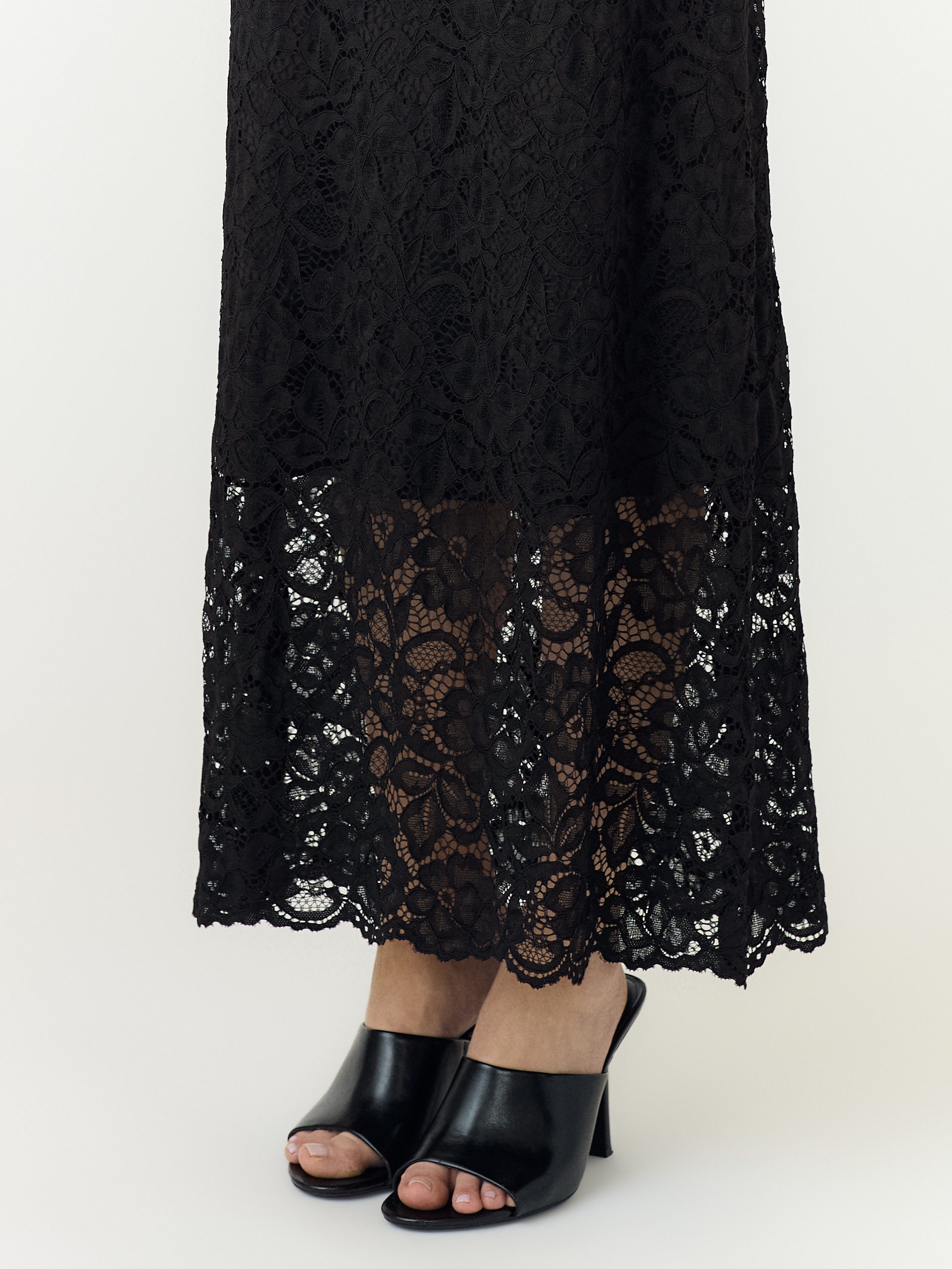 Y.A.S Maxirock »YASLACEY HW LONG LACE SKIRT S. NOOS« Materialmix, high waist
