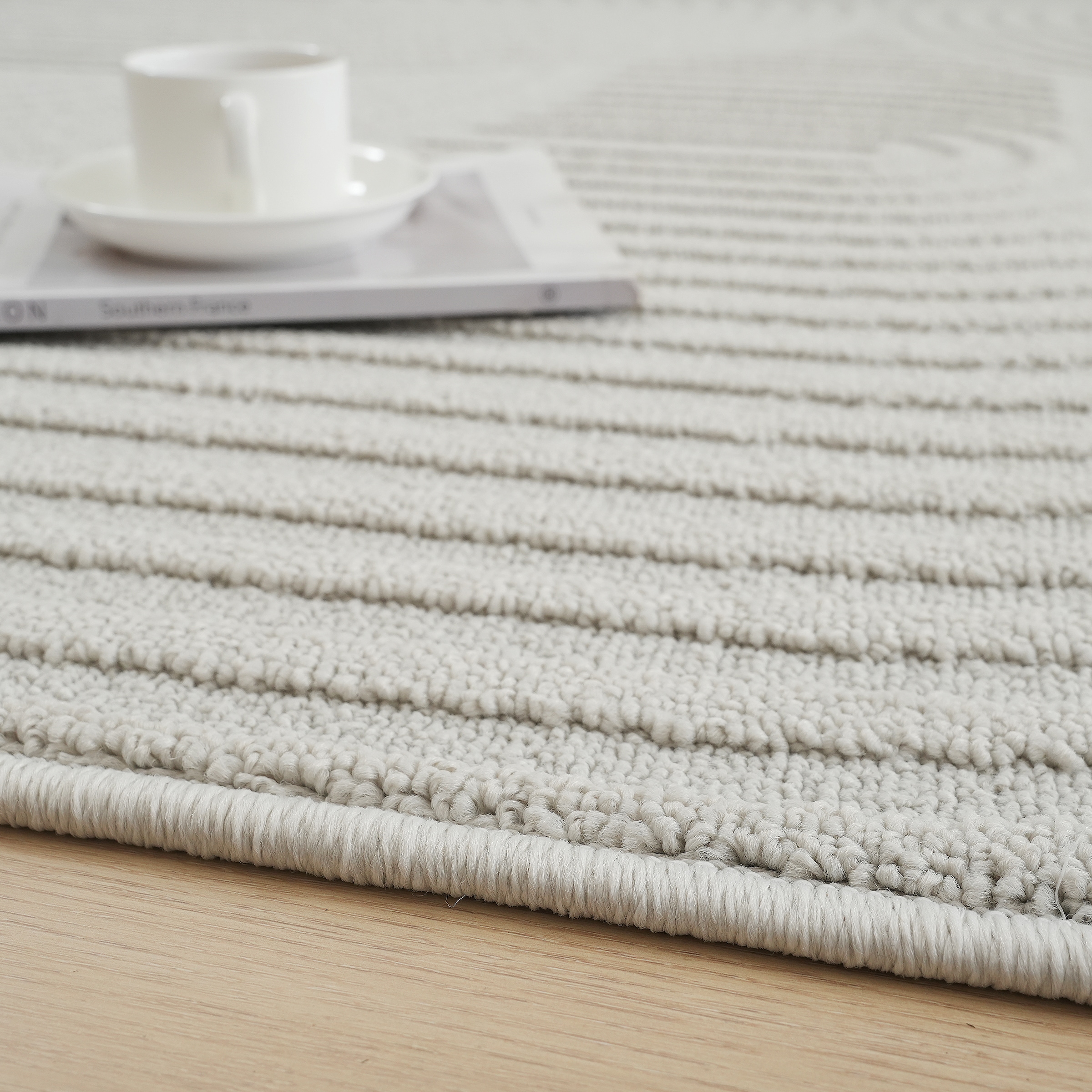 my home Teppich »Jola Hoch-Tief-Design, Scandi-Look, Zen«, rechteckig, 7 mm Höhe, Boho, Modern, 3D, Wohnzimmer, Schlafzimmer, wasserabweisend