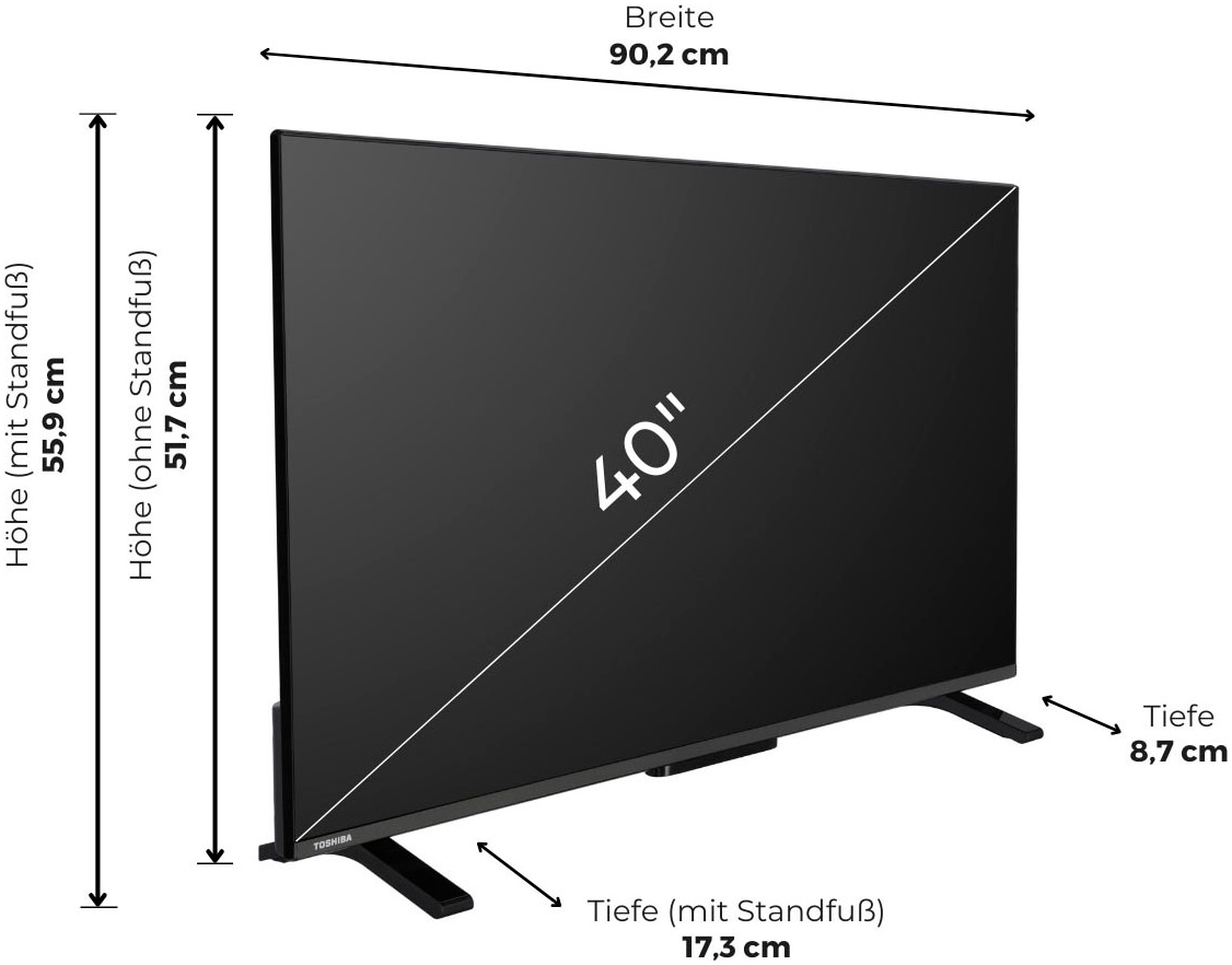 Toshiba LED-Fernseher, 102 cm/40 Zoll, Full HD, Smart-TV
