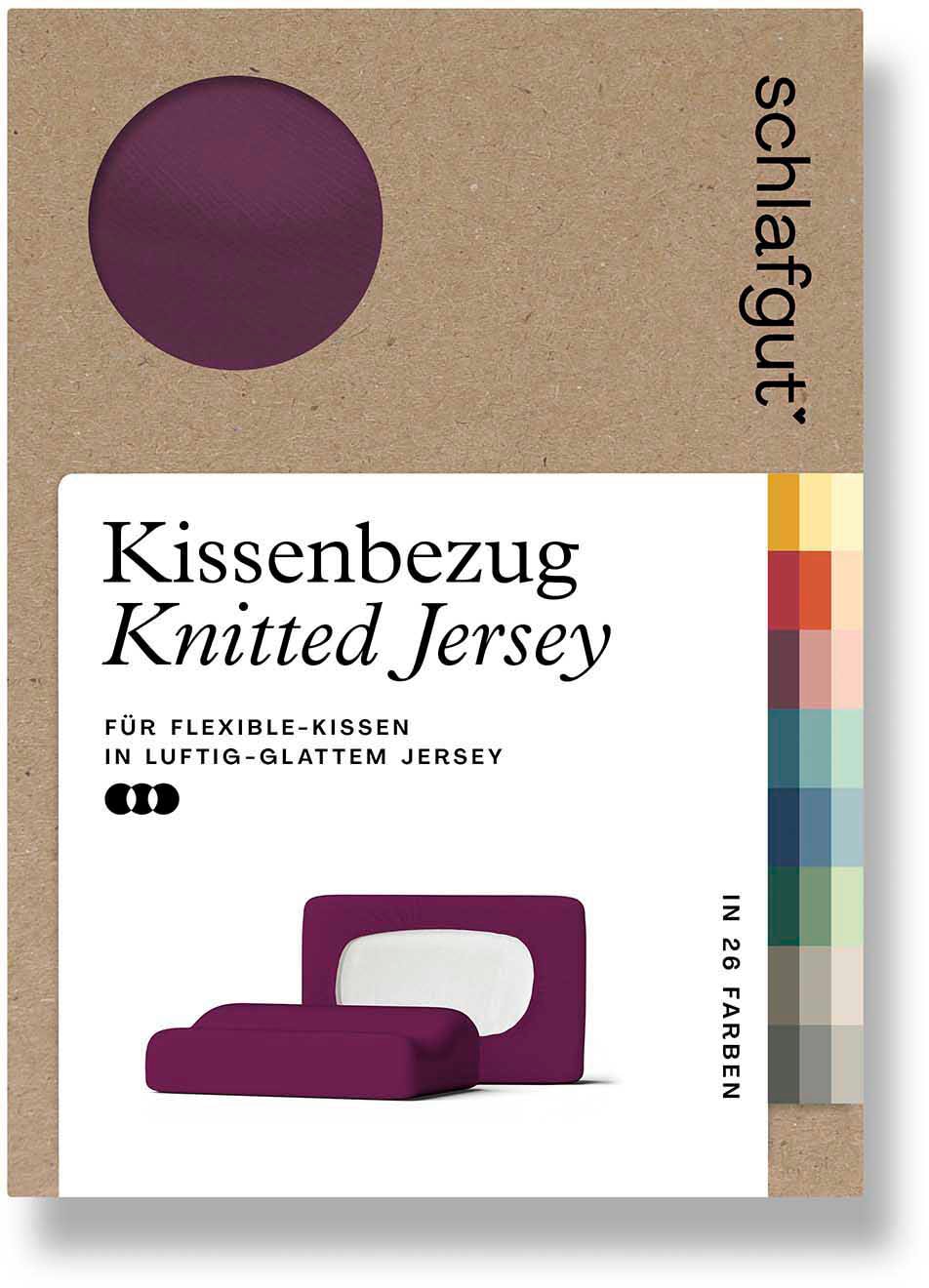Schlafgut Kissenbezug "Pure flexibler Kissenbezug für Nackenstützkissen" Bio-Baumwolle mit Elasthan, mit Gummizug, bügelfrei