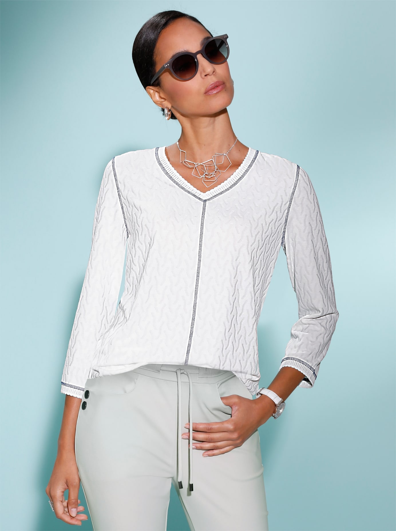 creation L 3/4-Arm-Shirt "Shirt" 1 Stk. tlg. günstig online kaufen