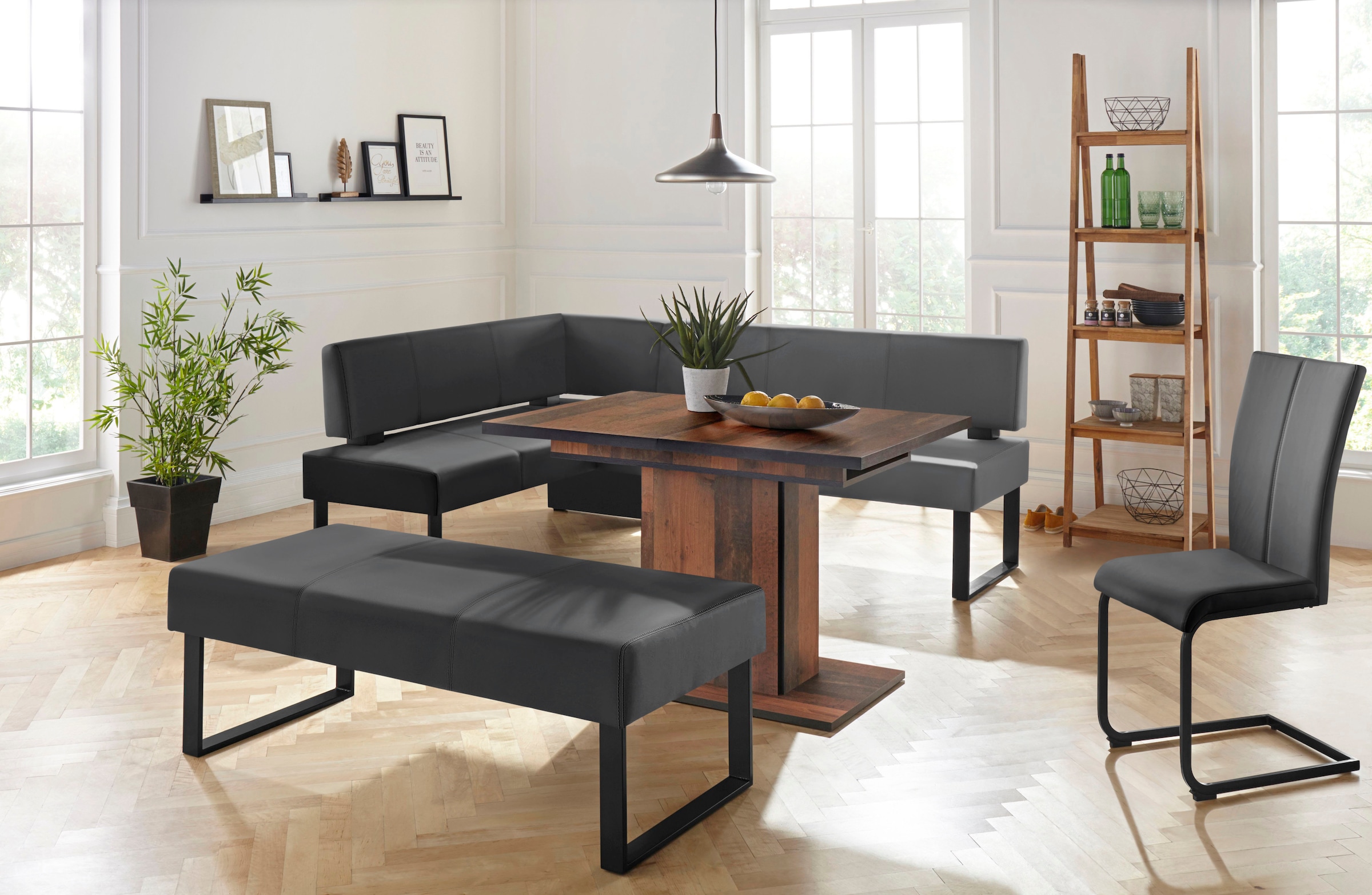 Home affaire Sitzbank »Oliver«, Breite 140cm, mit Metallgestell