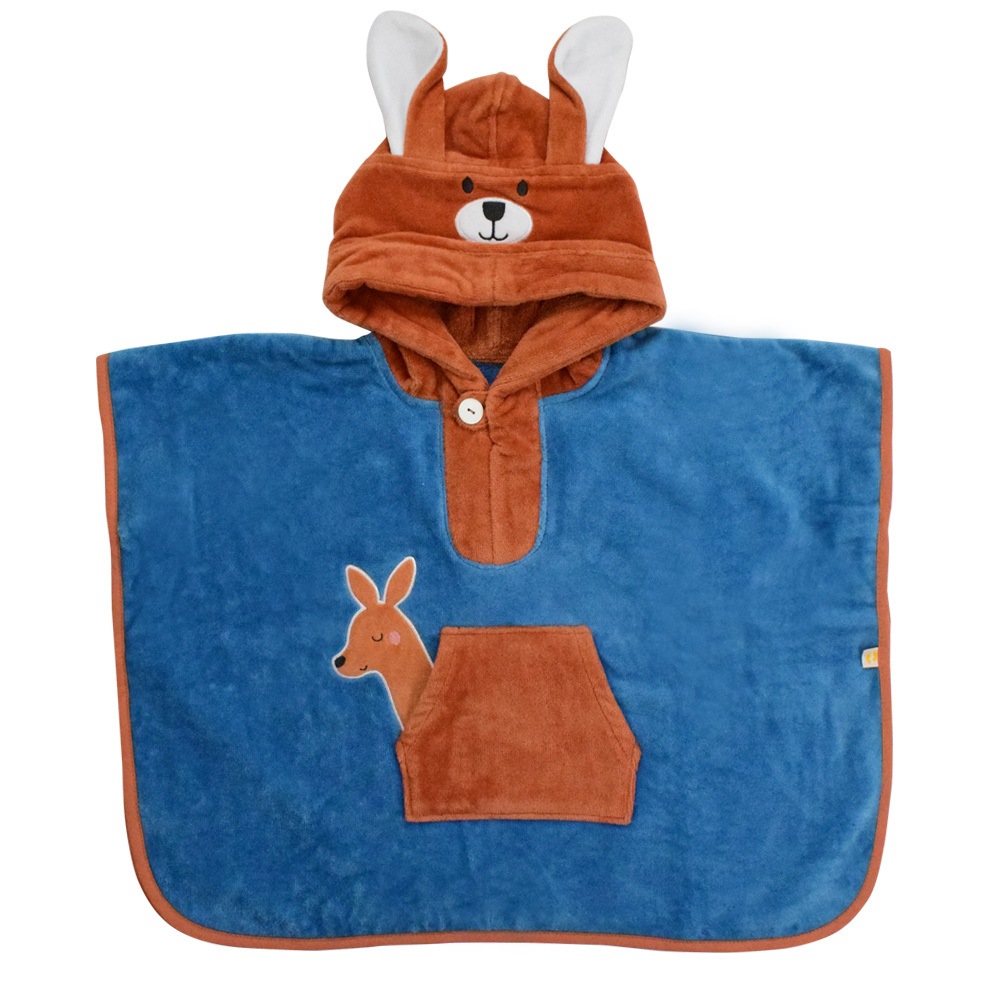 Kinderbademantel SCHLUMMERSACK, blau, Obermaterial: 100% Baumwolle CO., Hausmäntel, "Ponchos"