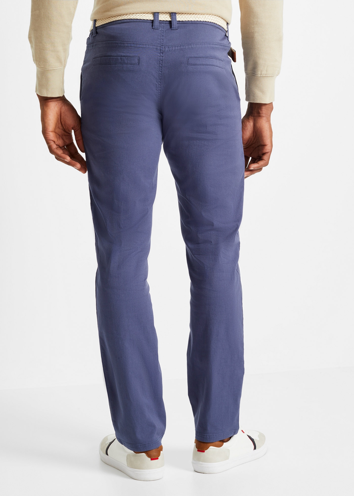 bonprix Chinohose »Regular Fit Chinohose mit Komfortbund und Gürtel, Straight«  aus Baumwolle und Elasthan, mit Komfortbund und Gürtel, Regular Fit