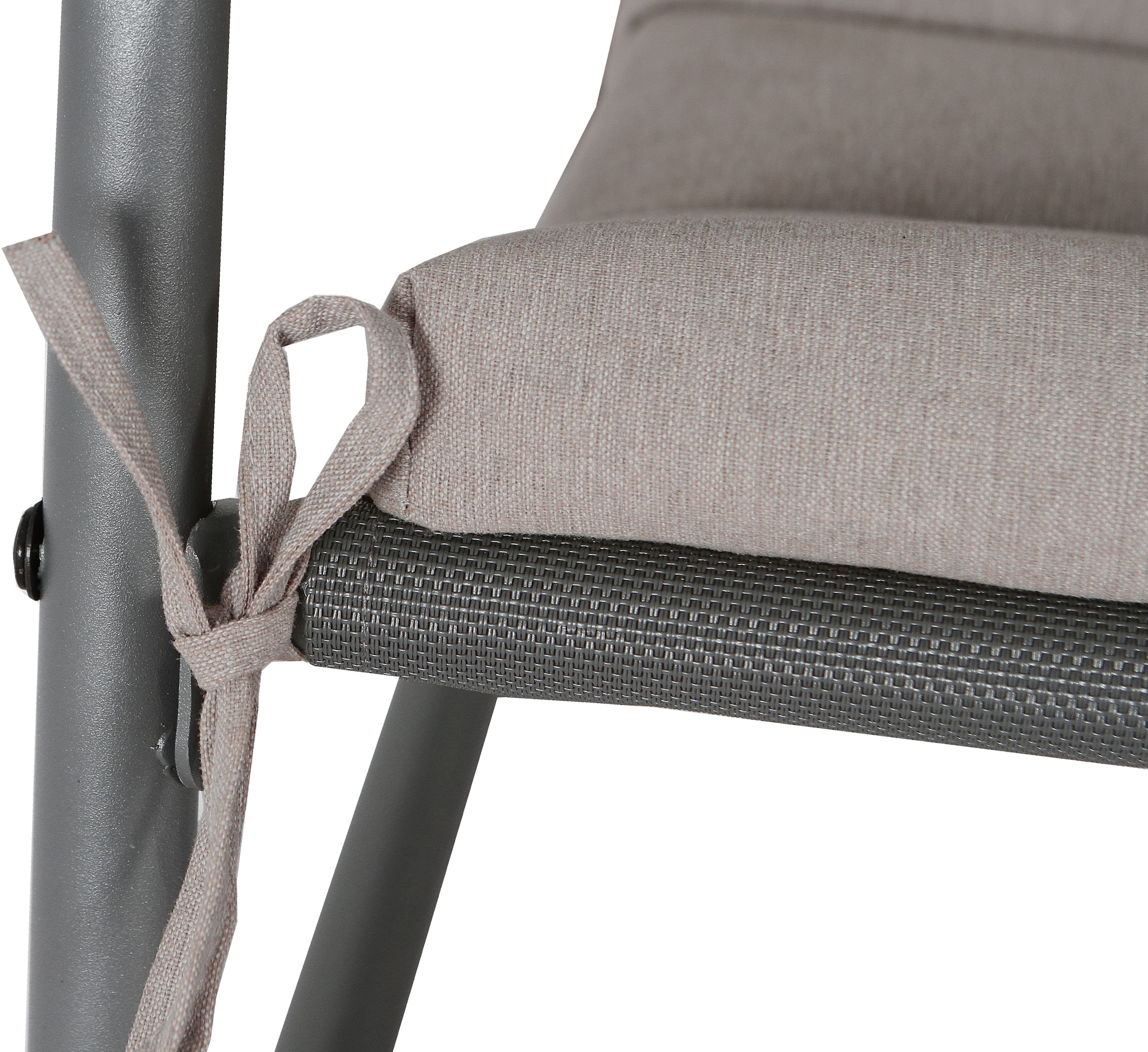 KONIFERA Balkonset »Tarassa« Set, 2x Sessel, 2x Auflage, 1x Tisch, 5 tlg. tlg. bestehend aus 1 Tisch, 2 Stühlen und 2 Sitzkissen