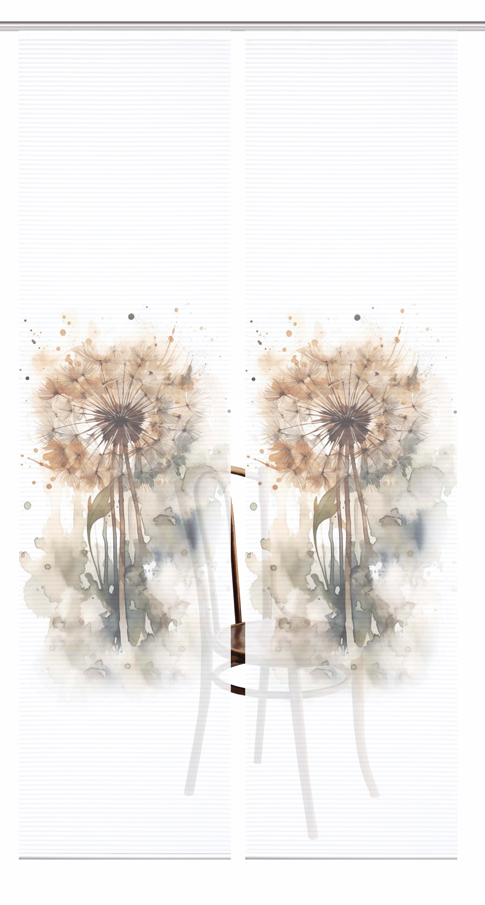 HOME in green Schiebegardine »AMARANDE« Paneelwagen 2 Stk. tlg. Bambusoptik, SET, recycelt, Digitaldruck