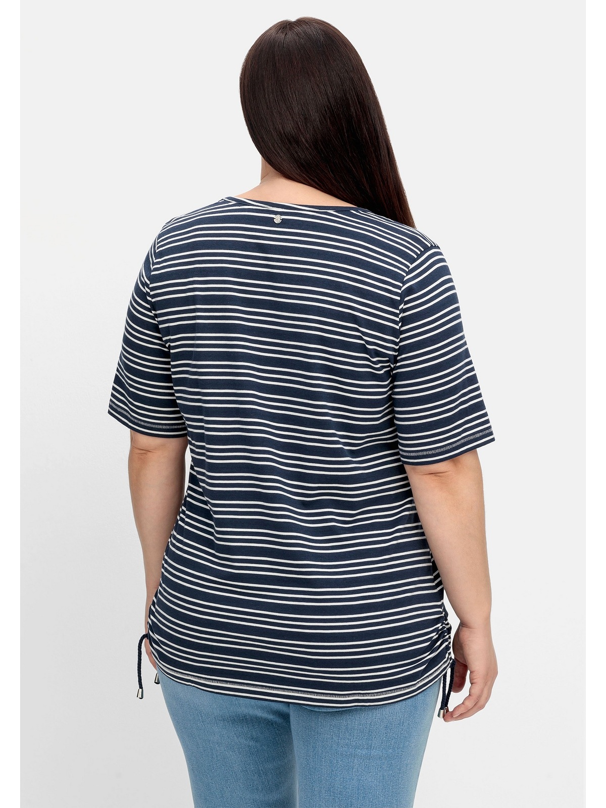Sheego Tunnelzug Größen«, »Große T-Shirt BAUR in mit | Seitennaht bestellen der