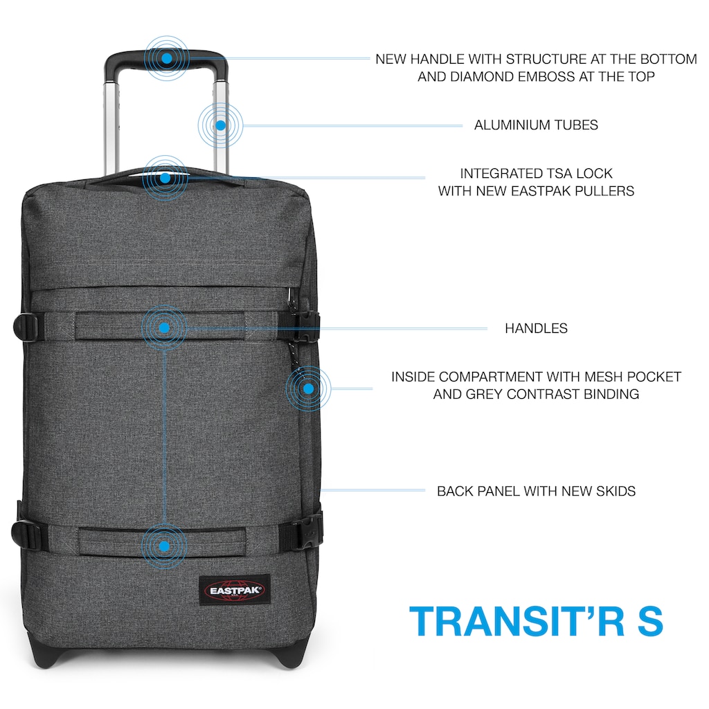 Eastpak Weichgepäck-Trolley »TRANSIT'R S«, 2 Rollen