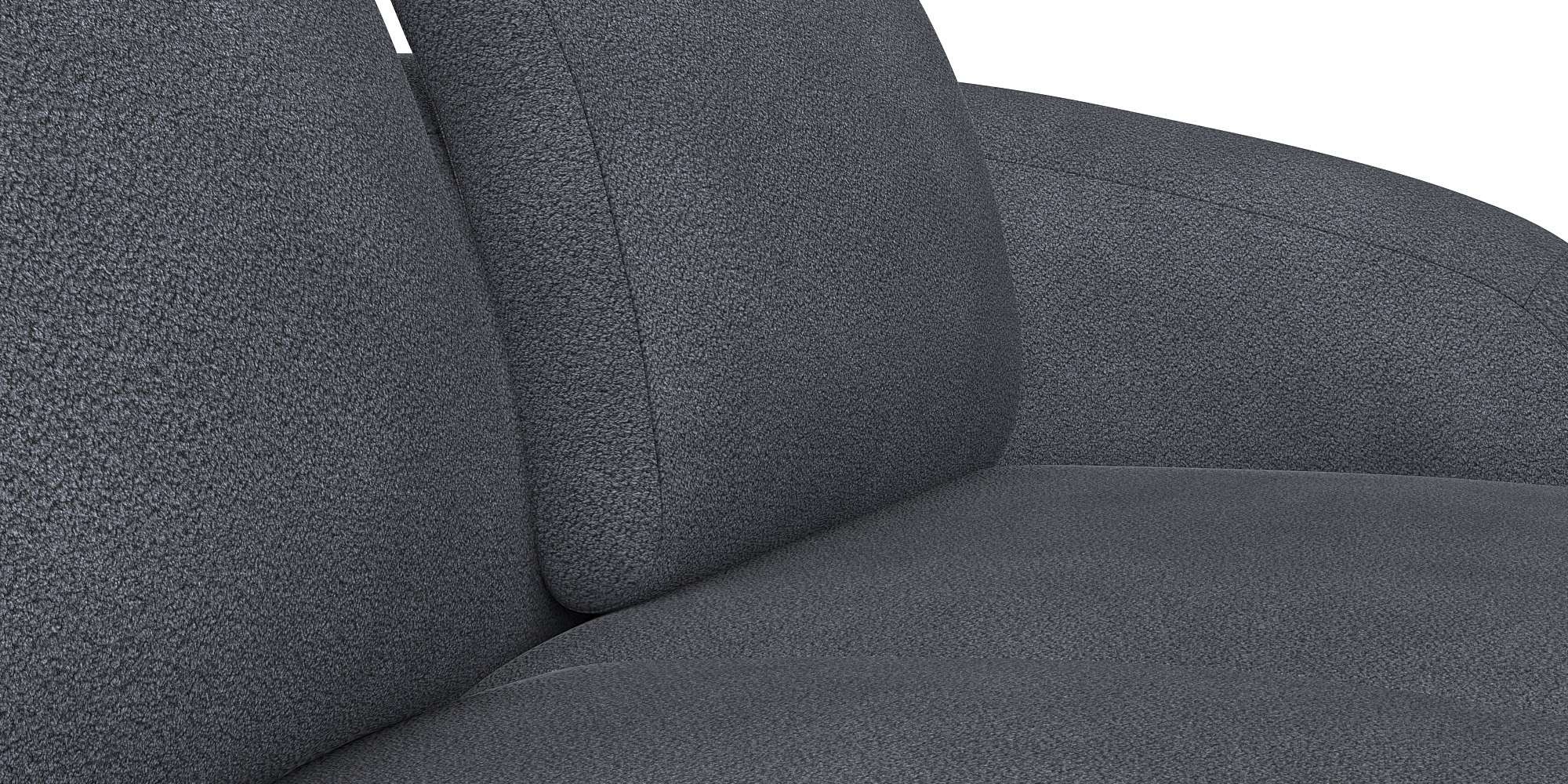 FLEXLUX Ecksofa »Torino, rund, L-Form, Sofa-Ecke mit Ottomane«, Modernes, organisches Sofa-Design, Kaltschaum, Wellenunterfederung