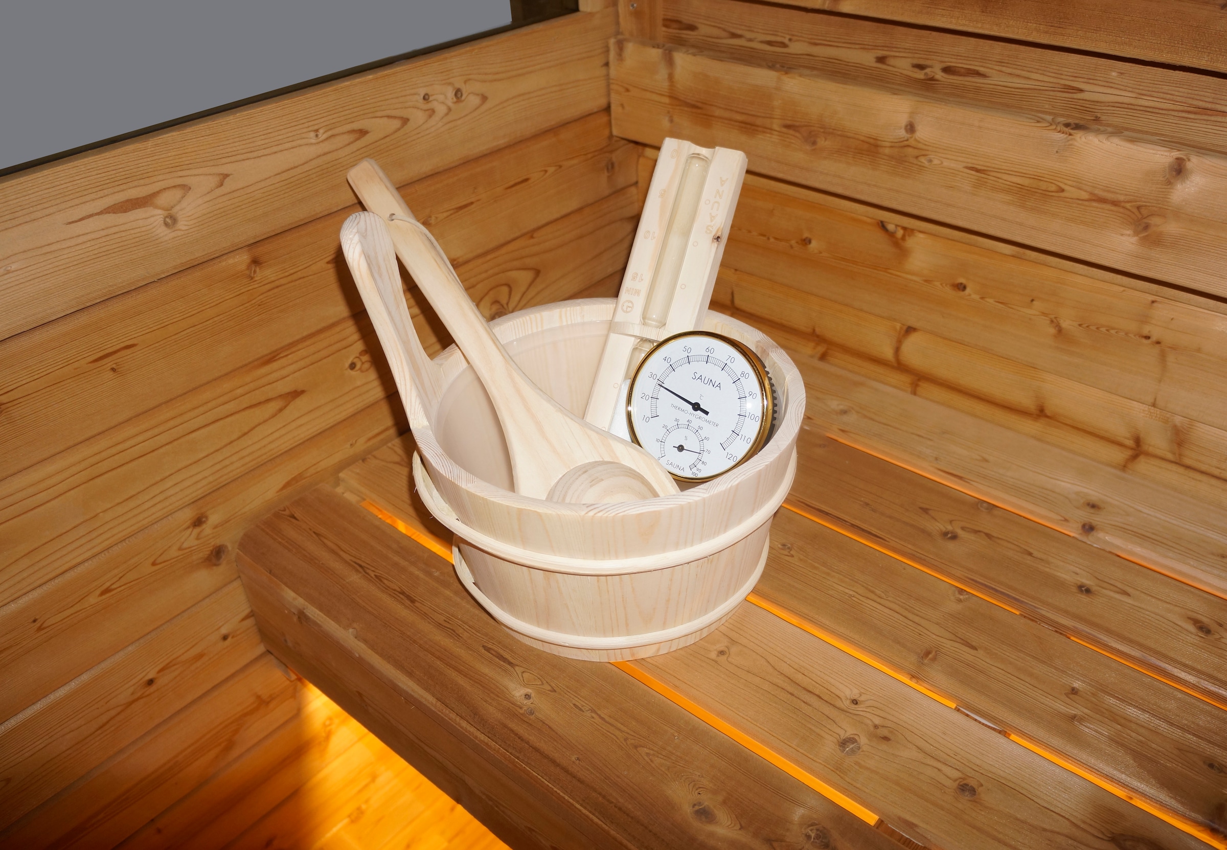 Sanotechnik Sauna »»HANKO« Außensauna«, geeignet für 6 Personen, Fichetnholz